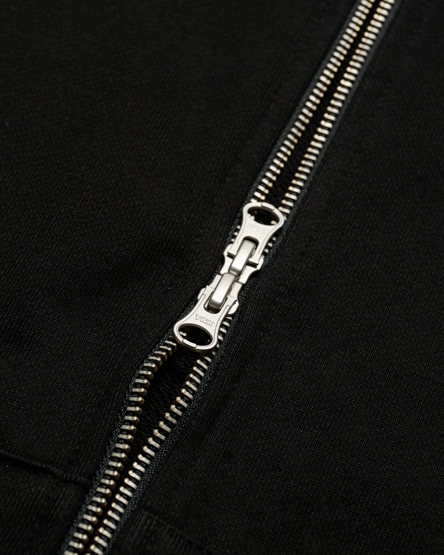 Áo hoodie kéo khóa BORDER LINE BASIC LOGO SEASON2 Đen