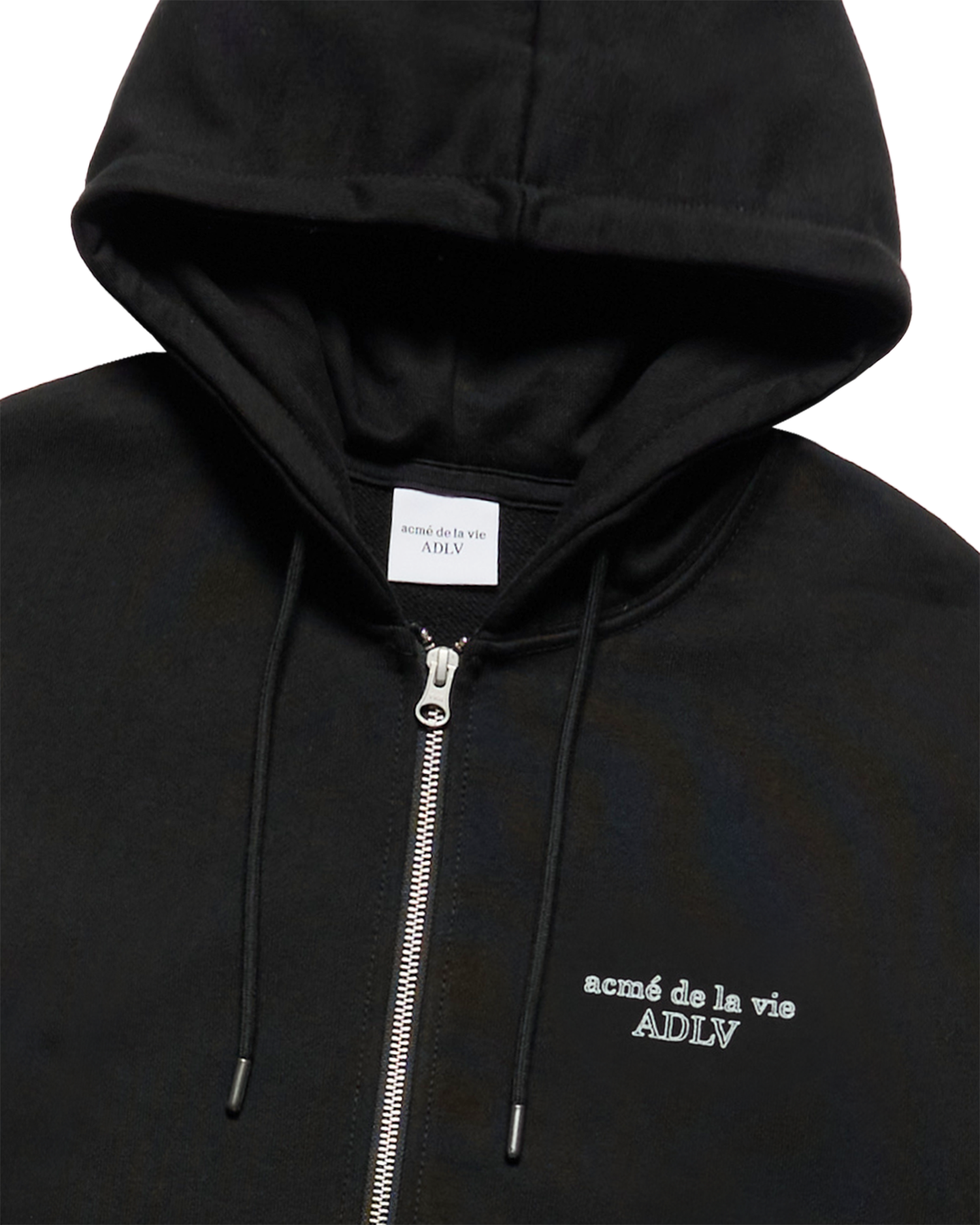 Áo hoodie kéo khóa BORDER LINE BASIC LOGO SEASON2 Đen