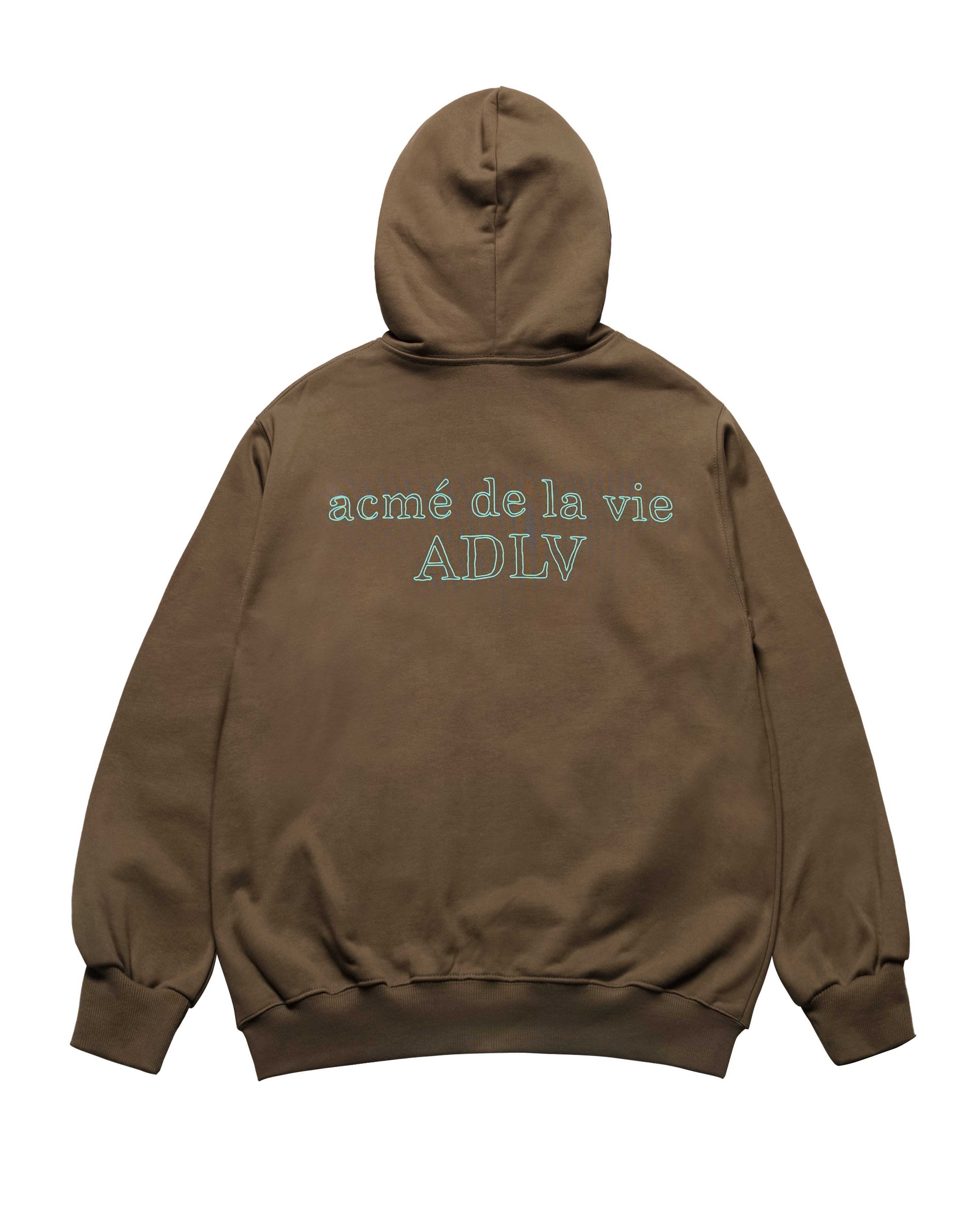 Áo hoodie kéo khóa BORDER LINE BASIC LOGO SEASON2 Ca cao