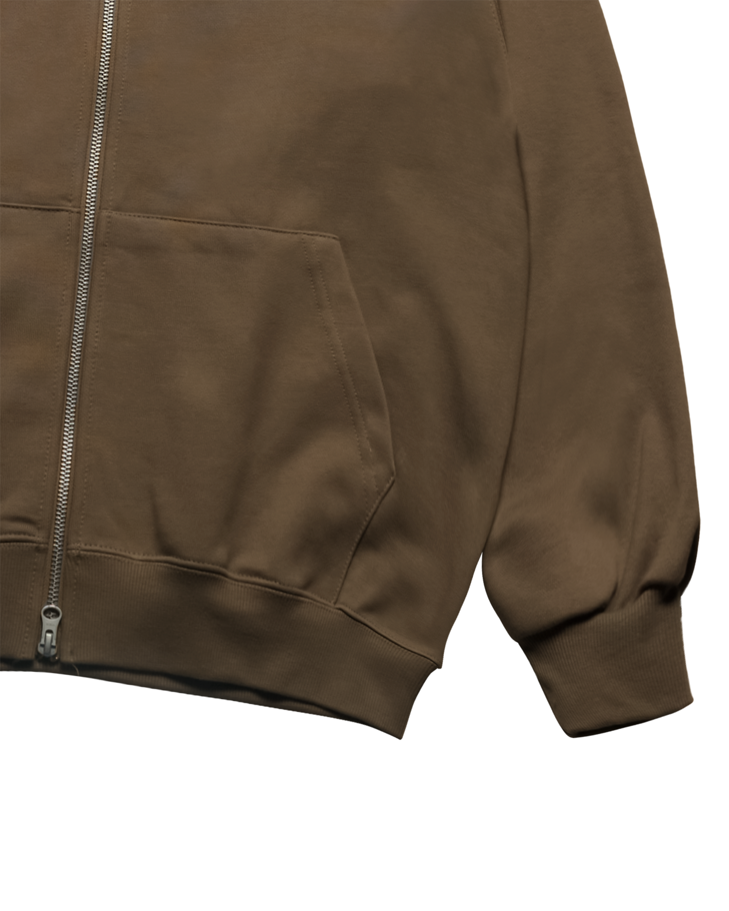 Áo hoodie kéo khóa BORDER LINE BASIC LOGO SEASON2 Ca cao