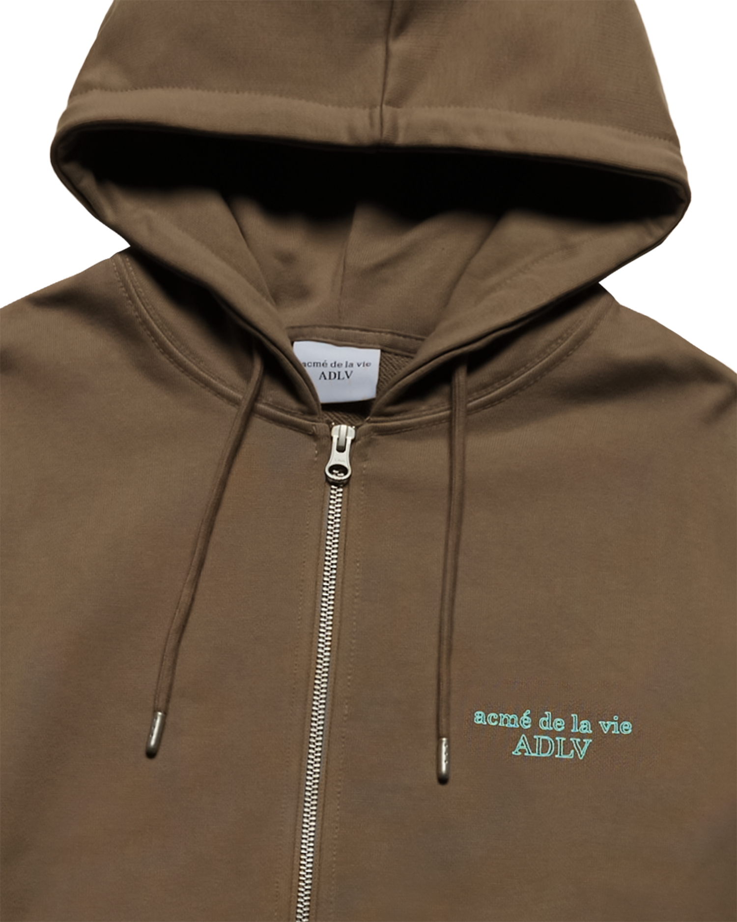 Áo hoodie kéo khóa BORDER LINE BASIC LOGO SEASON2 Ca cao