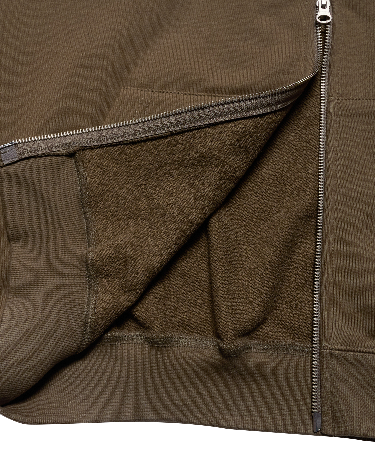 Áo hoodie kéo khóa BORDER LINE BASIC LOGO SEASON2 Ca cao