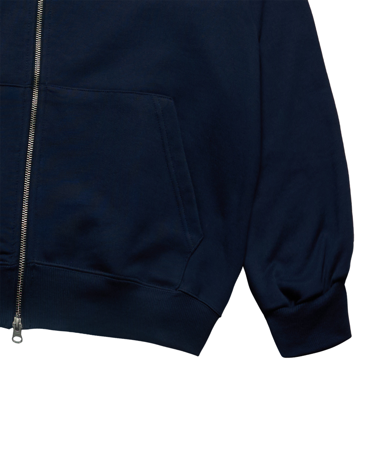 Áo hoodie kéo khóa BORDER LINE BASIC LOGO SEASON2 Xanh navy đậm