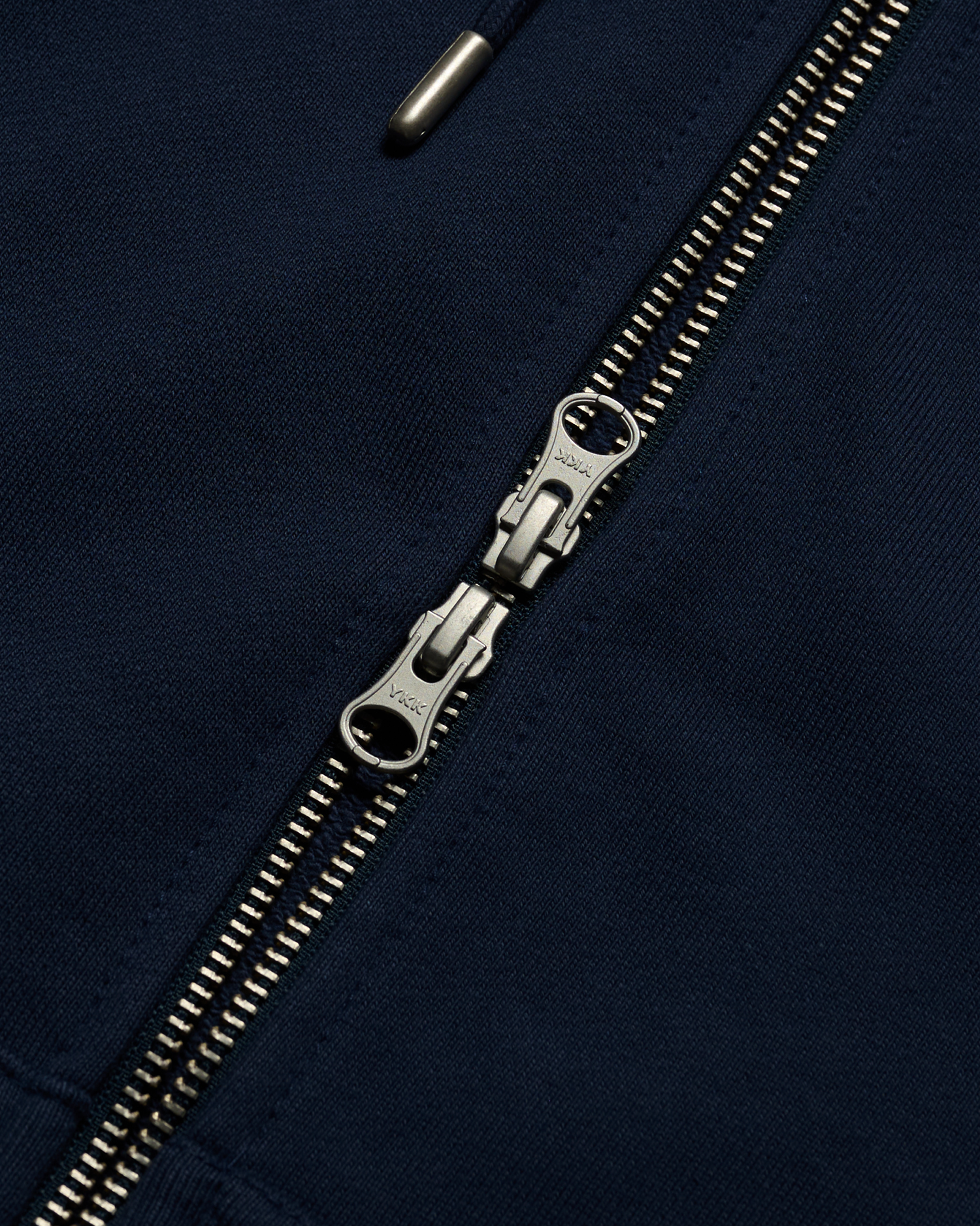 Áo hoodie kéo khóa BORDER LINE BASIC LOGO SEASON2 Xanh navy đậm