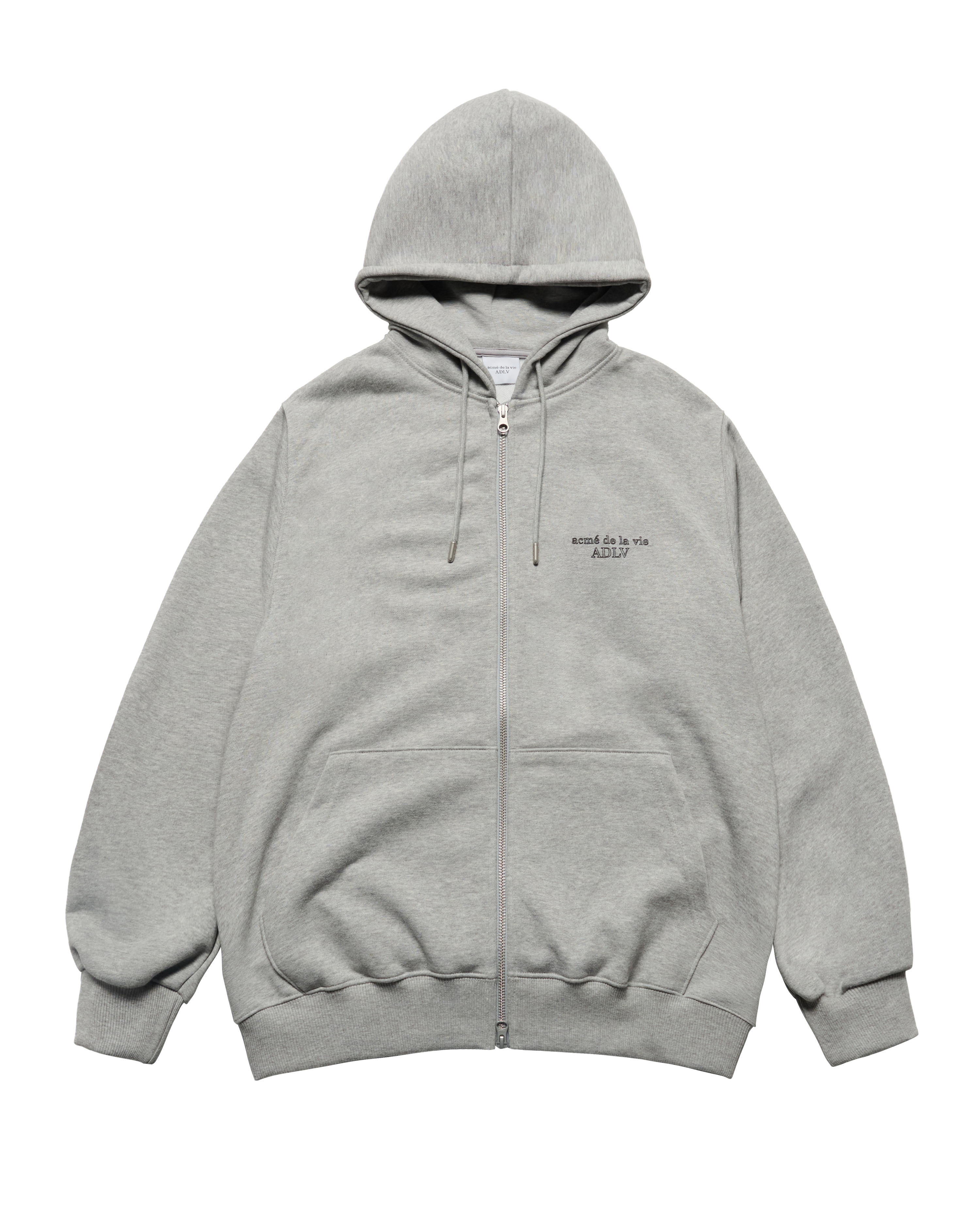 Áo hoodie kéo khóa BORDER LINE BASIC LOGO SEASON2 Muối tiêu