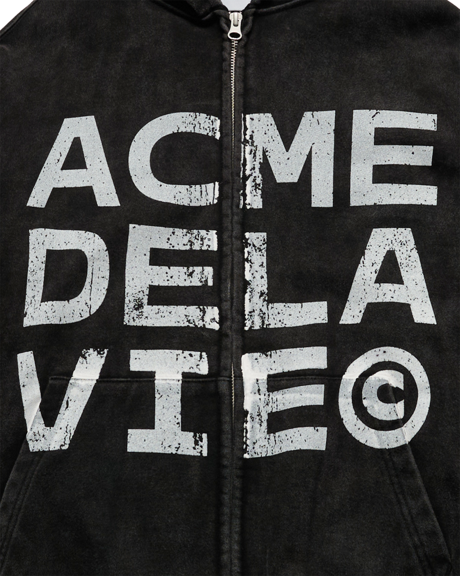 ADLV - Áo hoodie kéo khóa FULL GRAPHIC Đen
