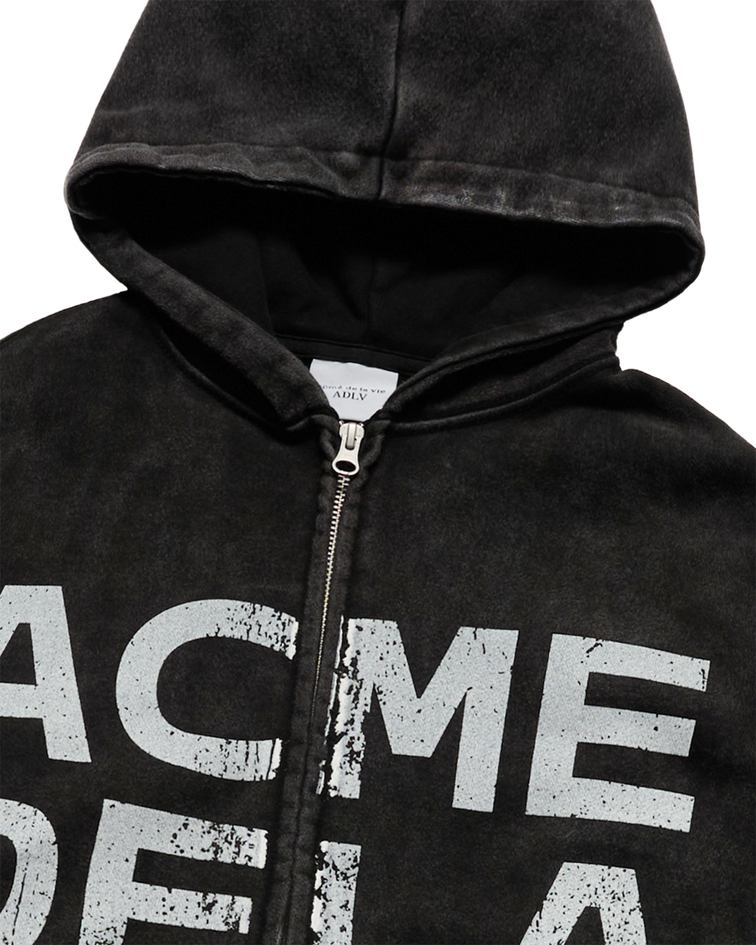 ADLV - Áo hoodie kéo khóa FULL GRAPHIC Đen