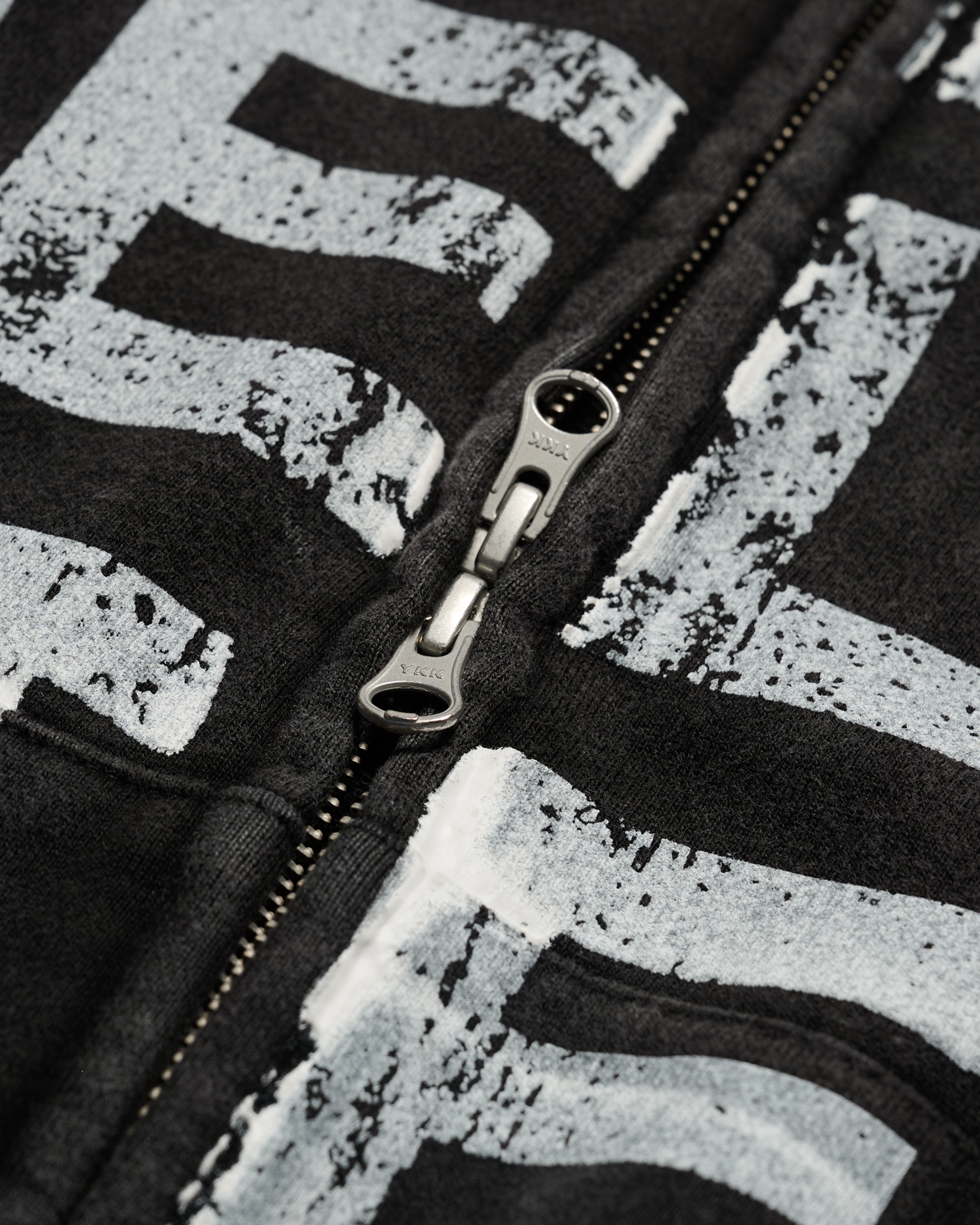 ADLV - Áo hoodie kéo khóa FULL GRAPHIC Đen