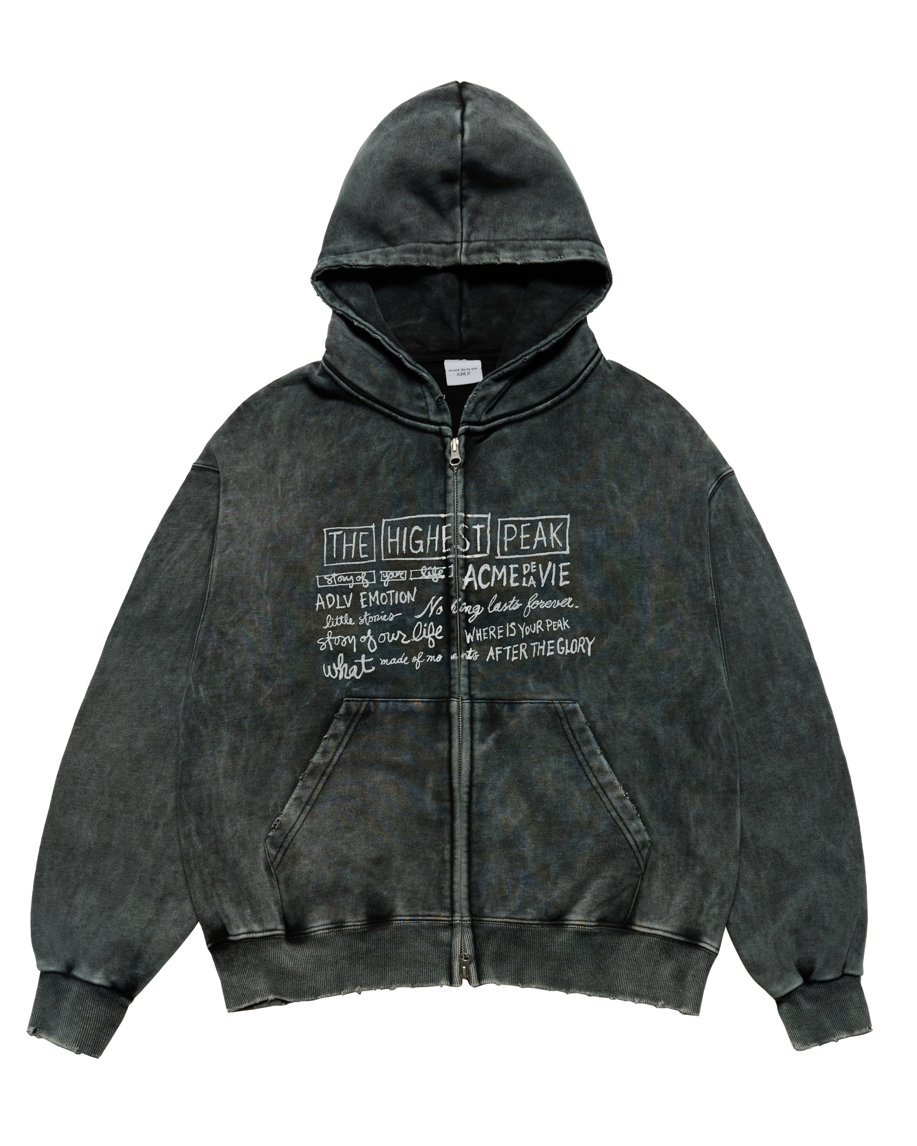 Áo hoodie MINERAL WASHED LETTERING Đen