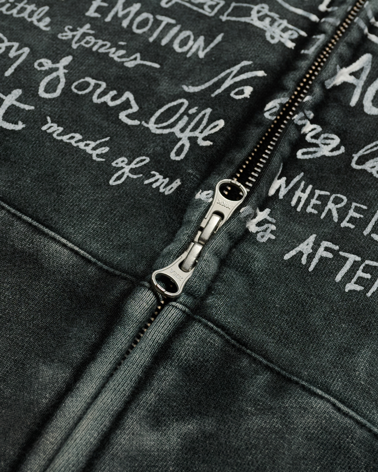 Áo hoodie MINERAL WASHED LETTERING Đen