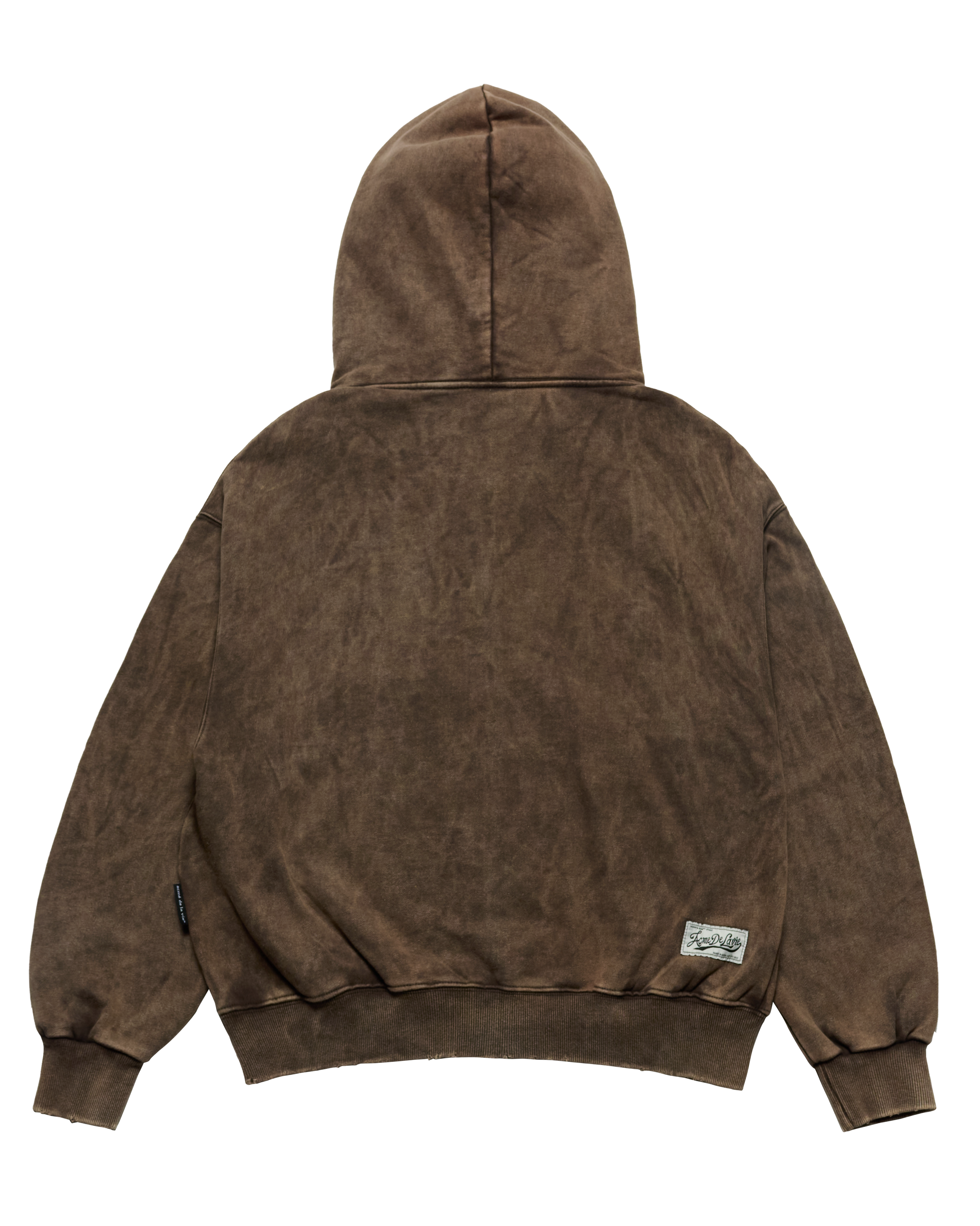 Áo hoodie MINERAL WASHED LETTERING Nâu đậm