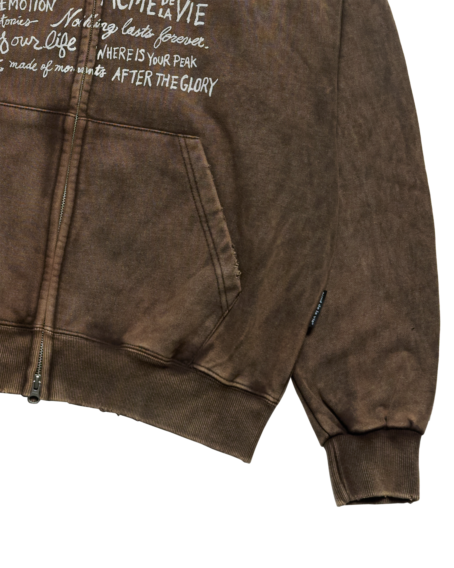 Áo hoodie MINERAL WASHED LETTERING Nâu đậm
