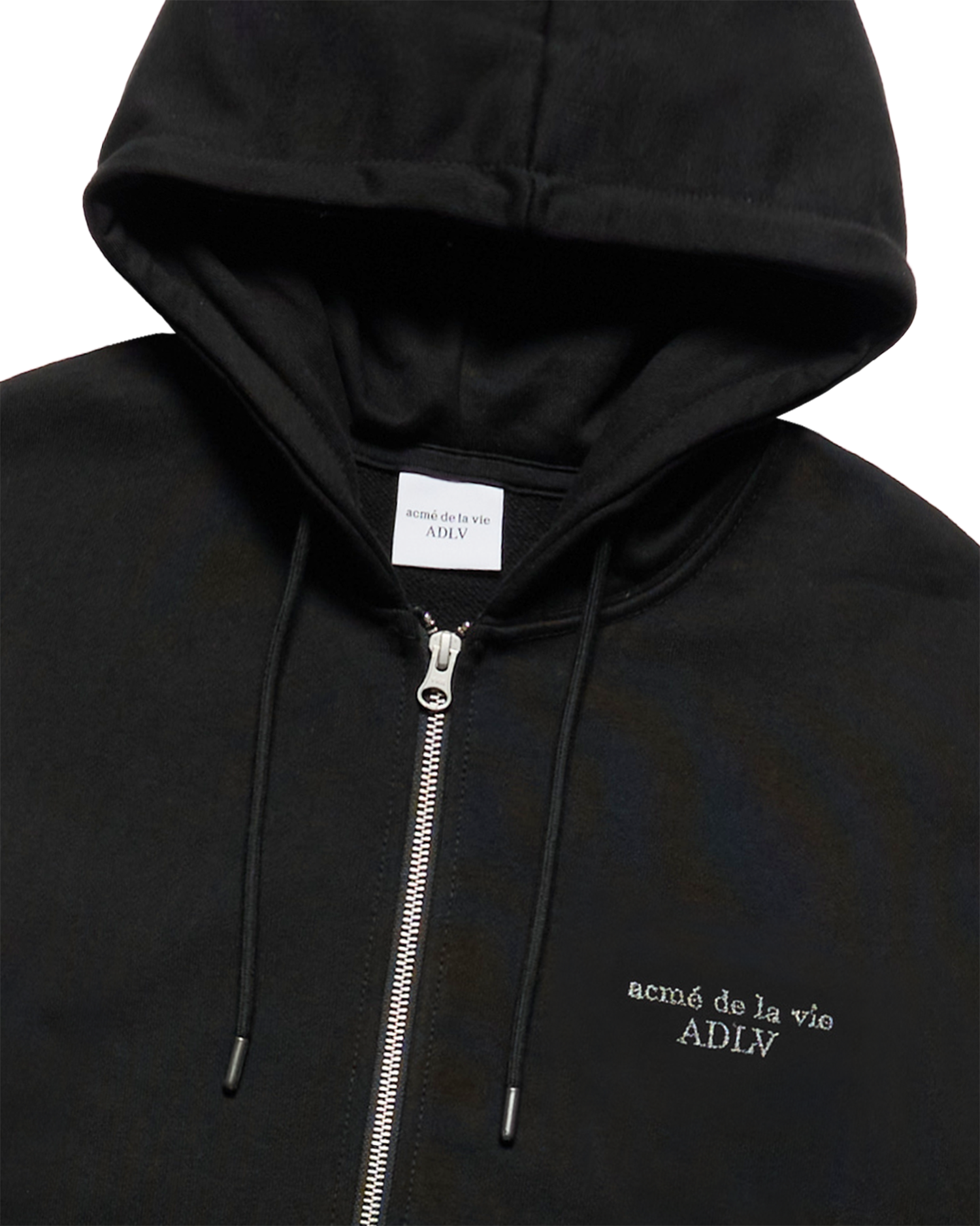Áo hoodie kéo khóa NOISY EMBO BASIC LOGO NAPPING Đen