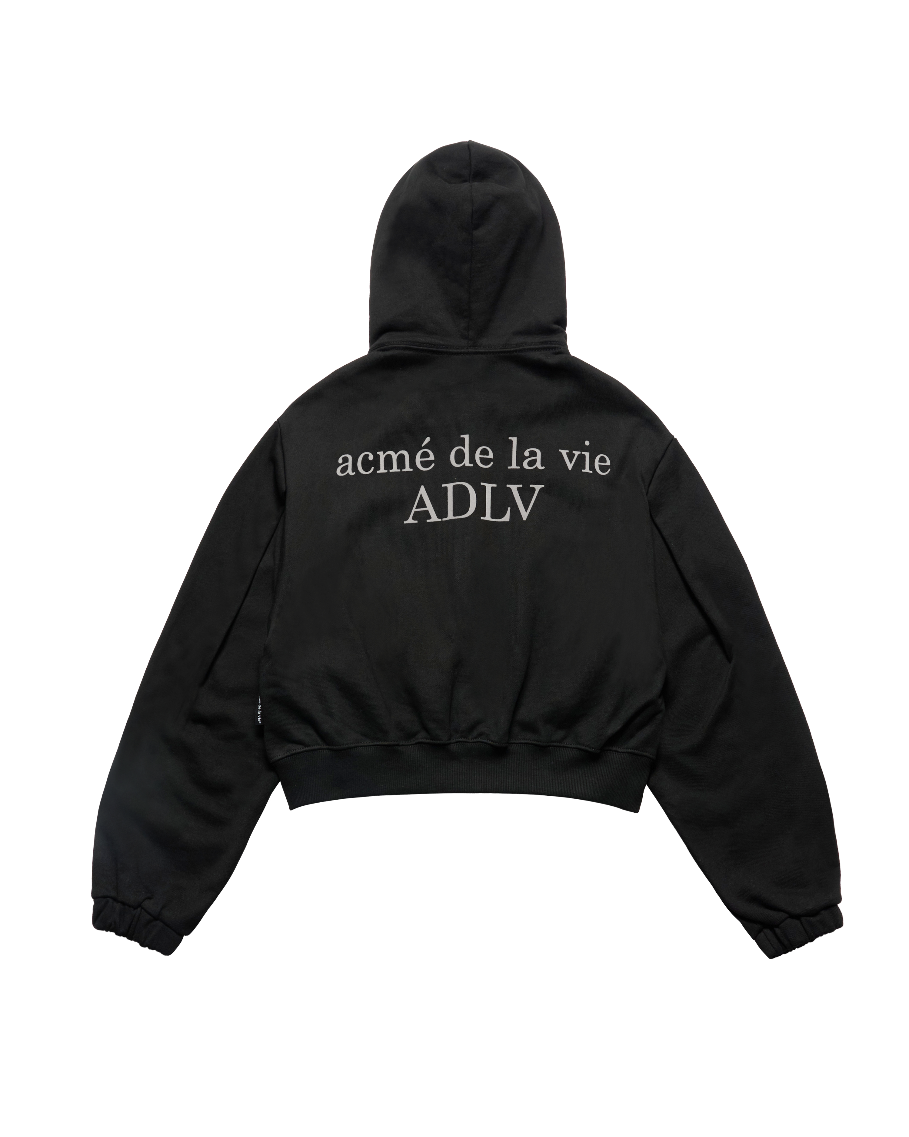 Áo hoodie kéo khóa WOMAN ONE TUCK CROP Đen