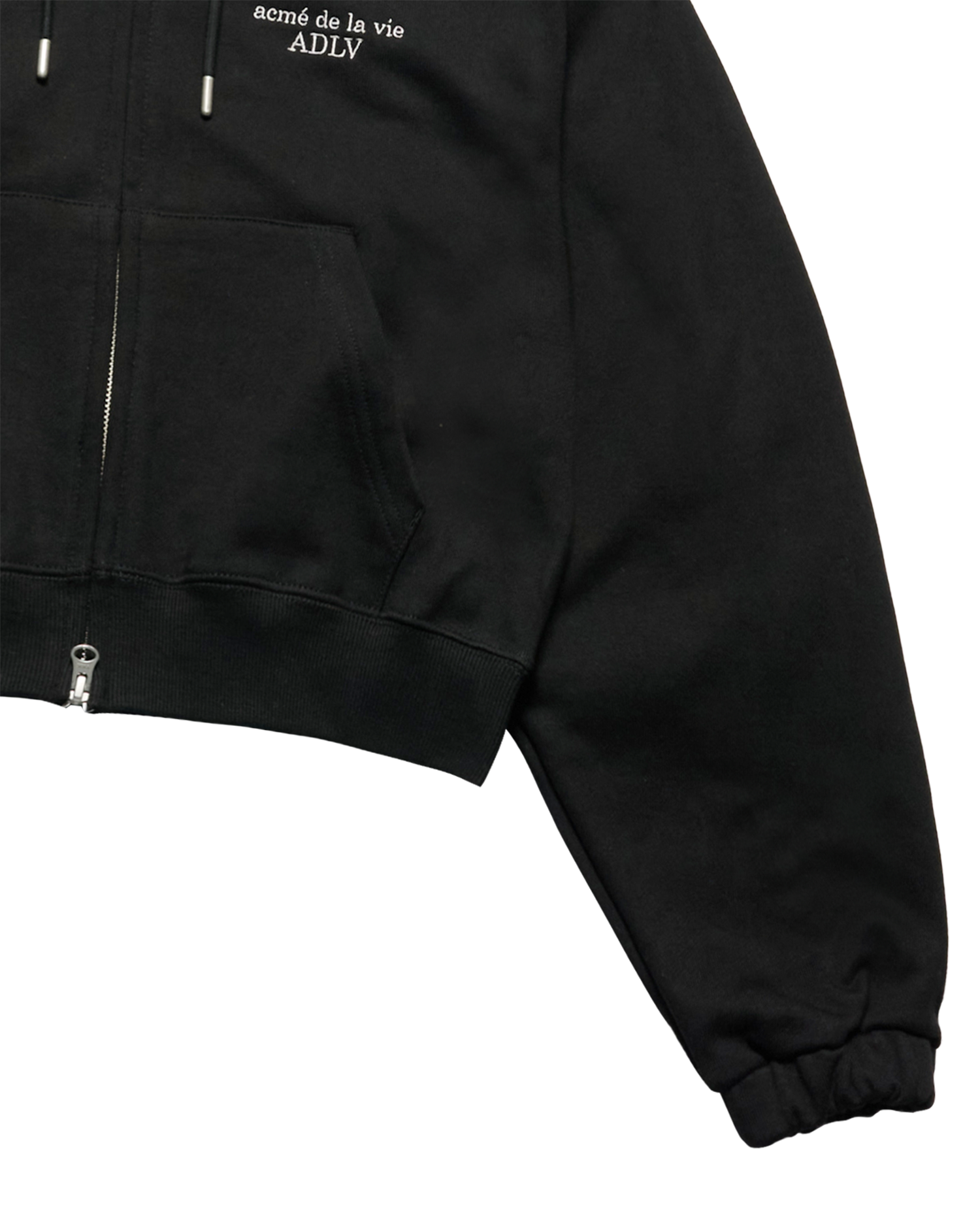 Áo hoodie kéo khóa WOMAN ONE TUCK CROP Đen