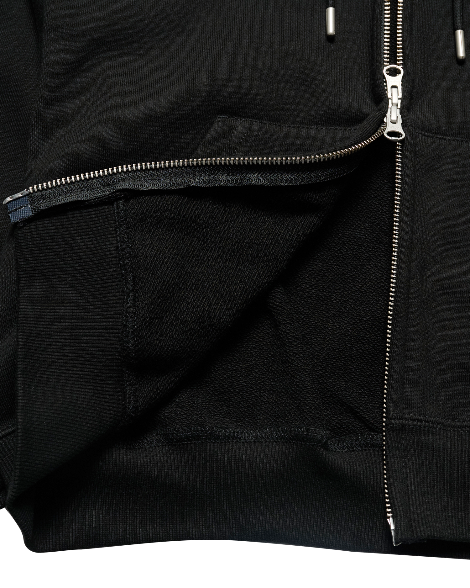 Áo hoodie kéo khóa WOMAN ONE TUCK CROP Đen