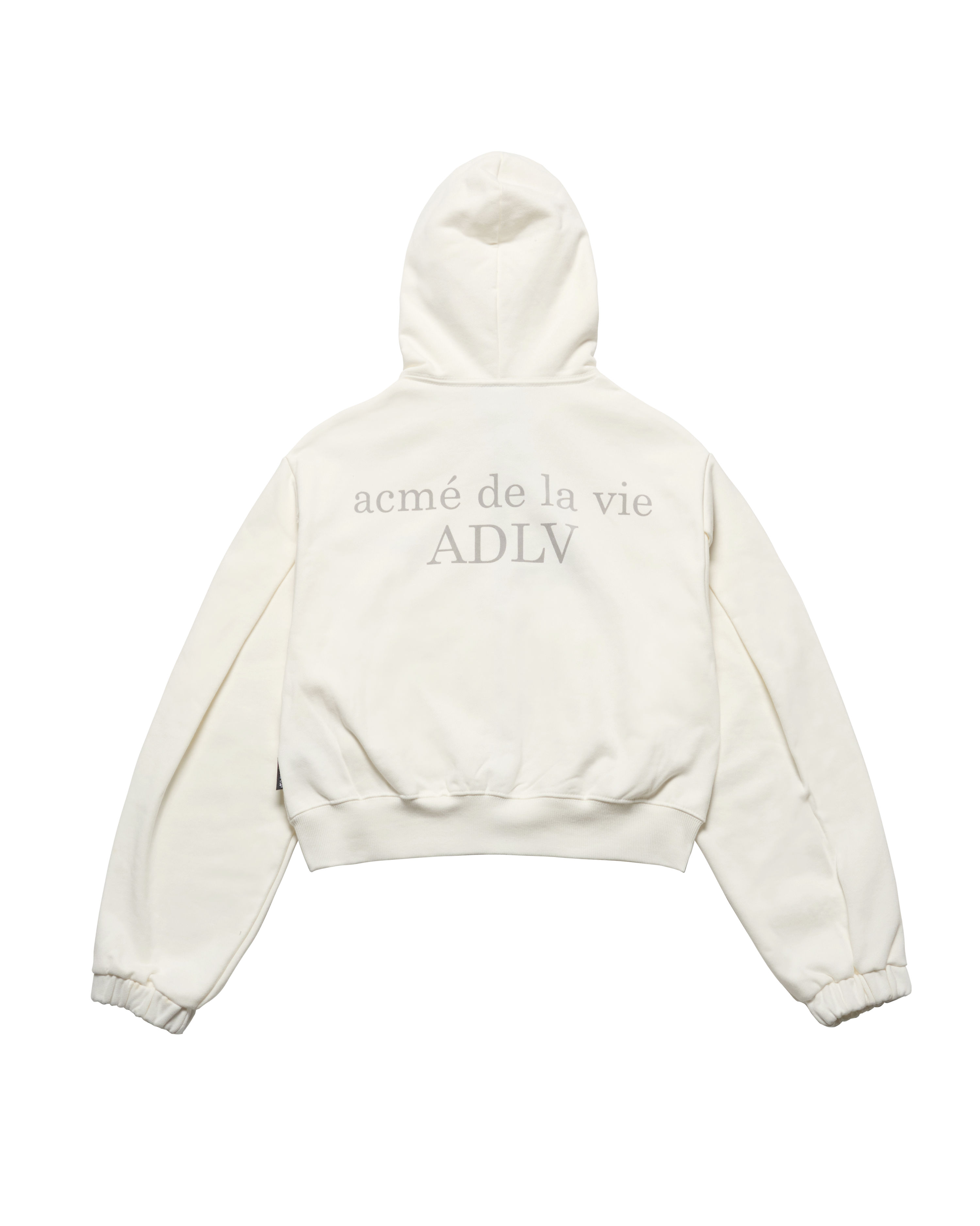 Áo hoodie kéo khóa WOMAN ONE TUCK CROP Kem