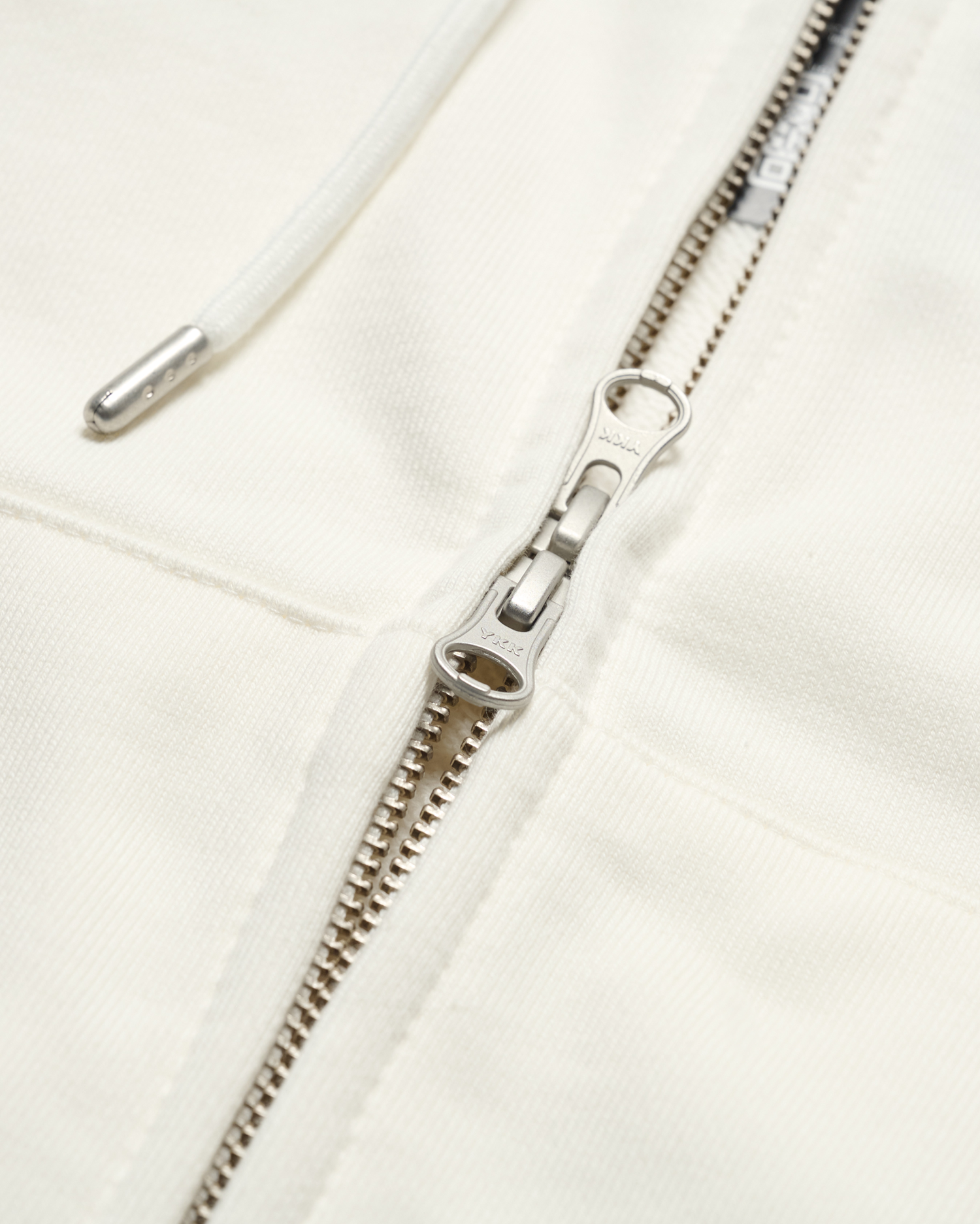 Áo hoodie kéo khóa WOMAN ONE TUCK CROP Kem
