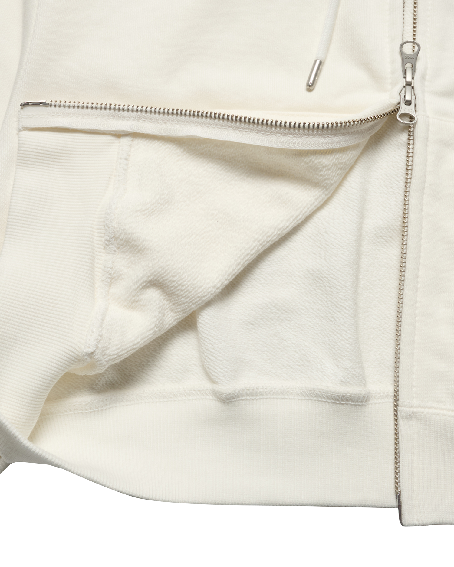 Áo hoodie kéo khóa WOMAN ONE TUCK CROP Kem