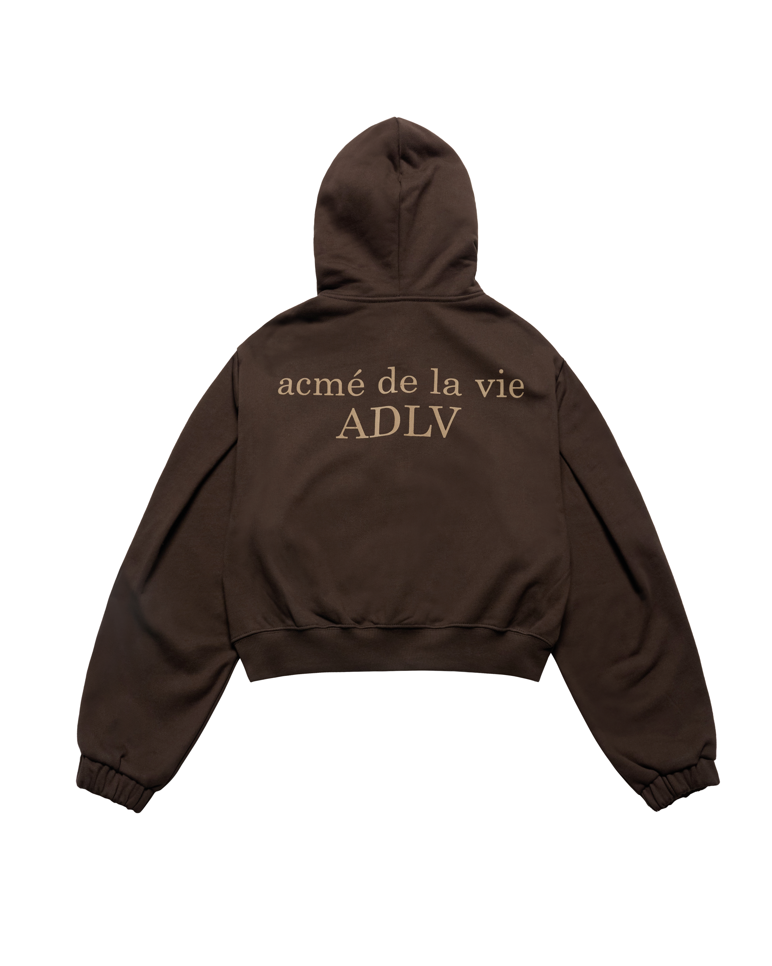 Áo hoodie WOMAN ONE TUCK CROP Nâu đậm