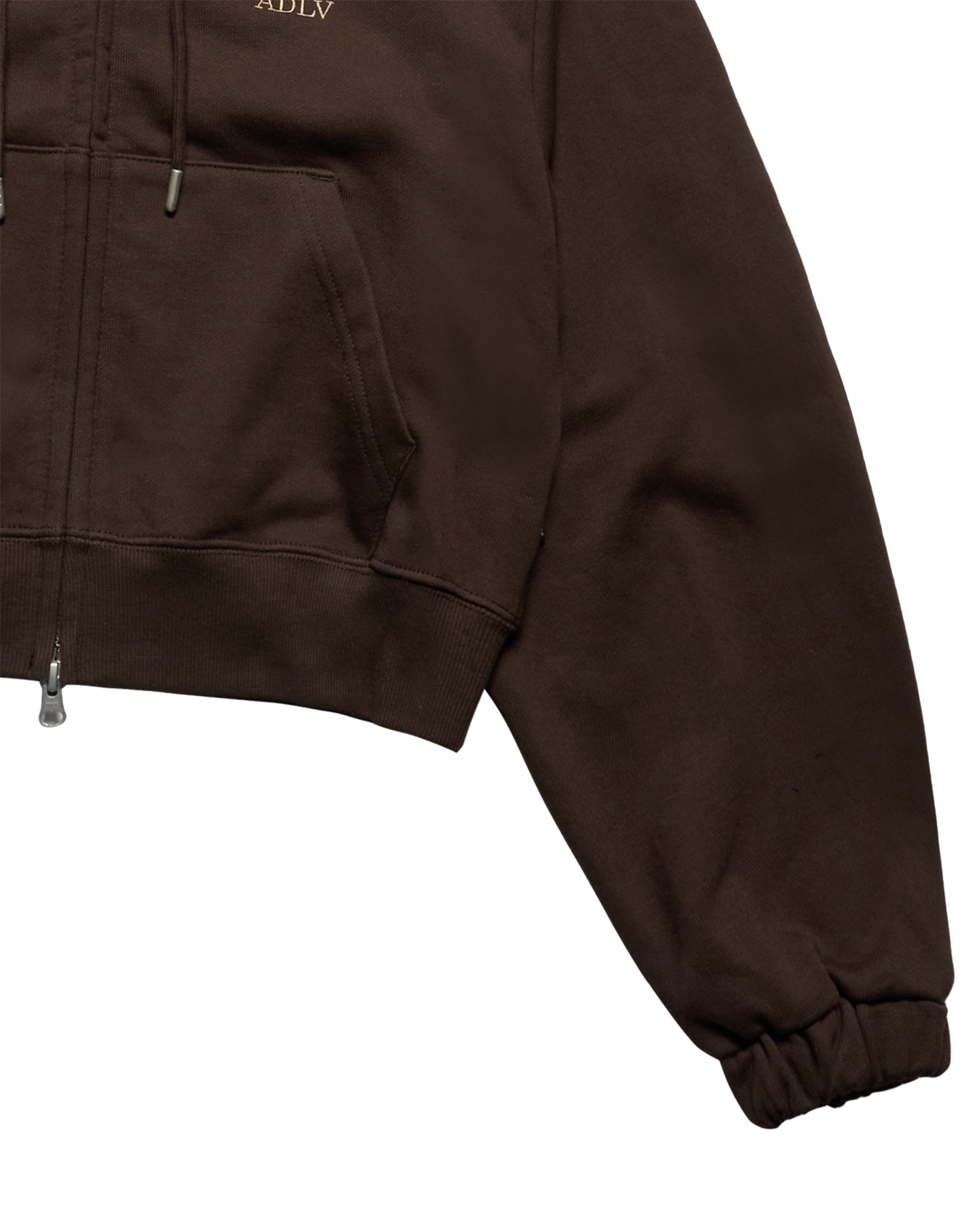 Áo hoodie WOMAN ONE TUCK CROP Nâu đậm