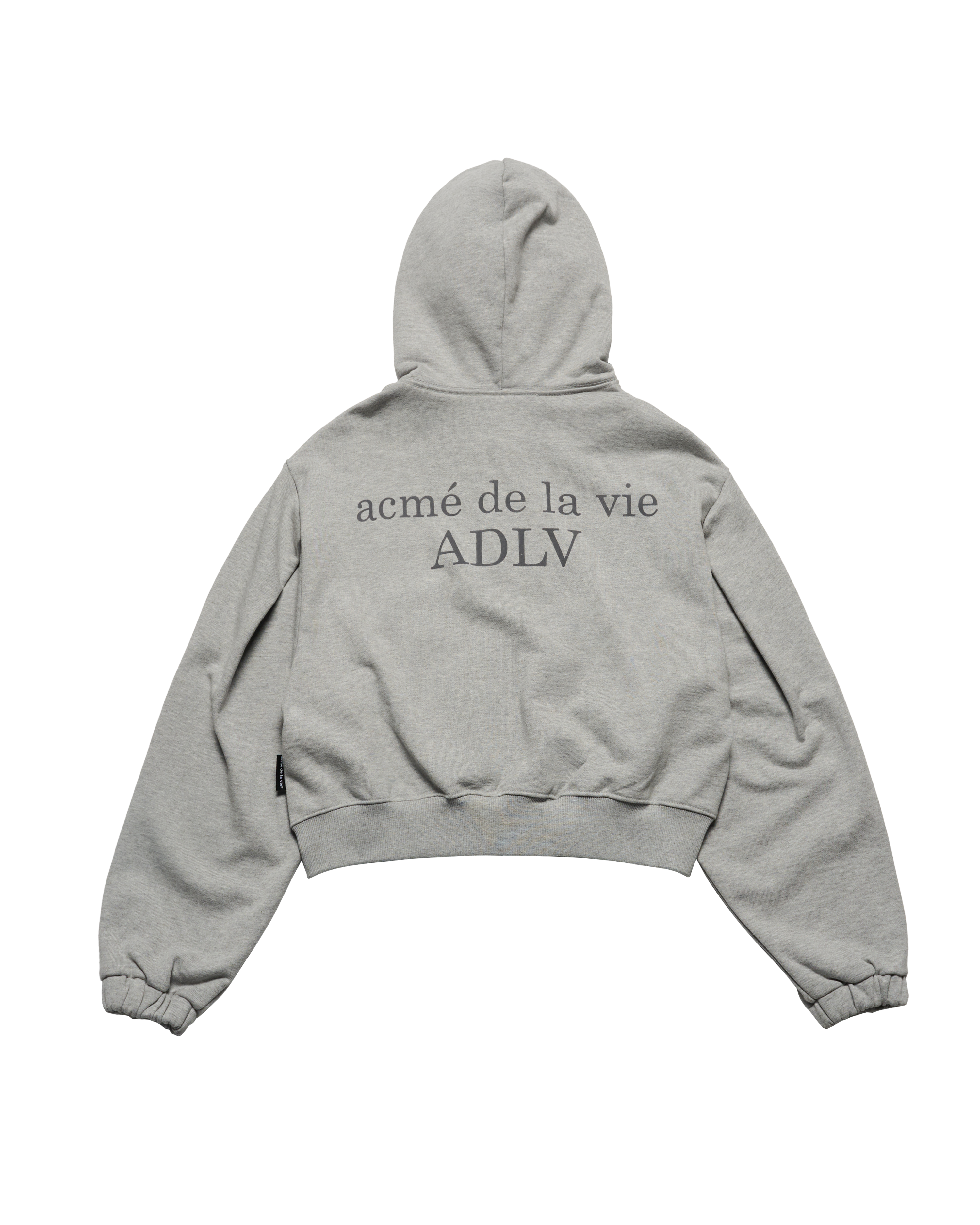 ADLV - Áo hoodie kéo khóa WOMAN ONE TUCK CROP Muối tiêu