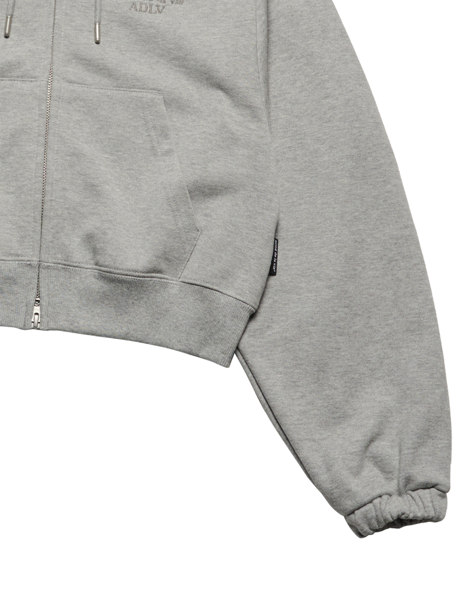 ADLV - Áo hoodie kéo khóa WOMAN ONE TUCK CROP Muối tiêu