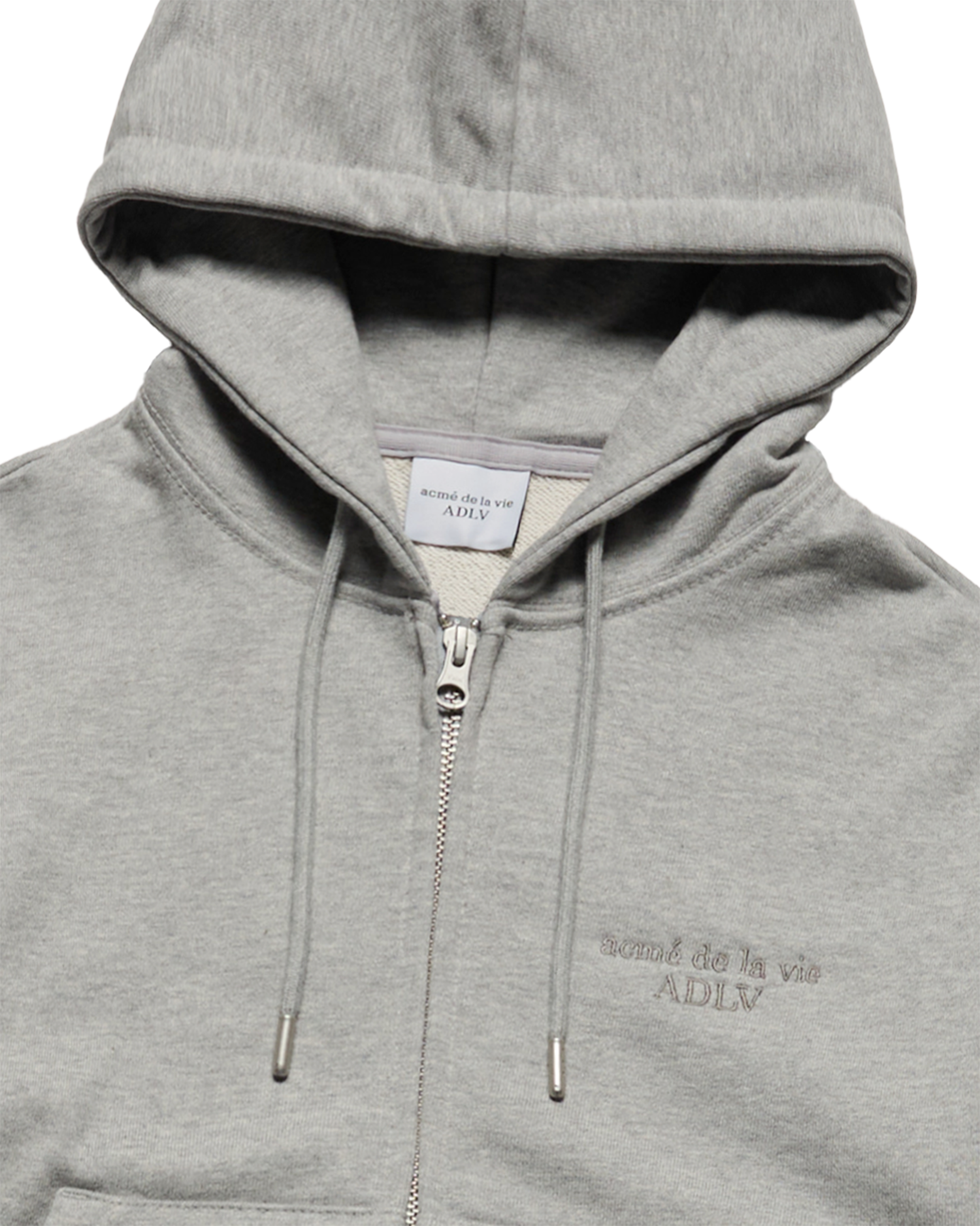ADLV - Áo hoodie kéo khóa WOMAN ONE TUCK CROP Muối tiêu