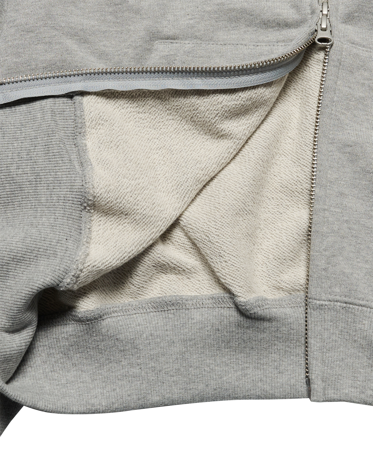 Áo hoodie kéo khóa WOMAN ONE TUCK CROP Muối tiêu