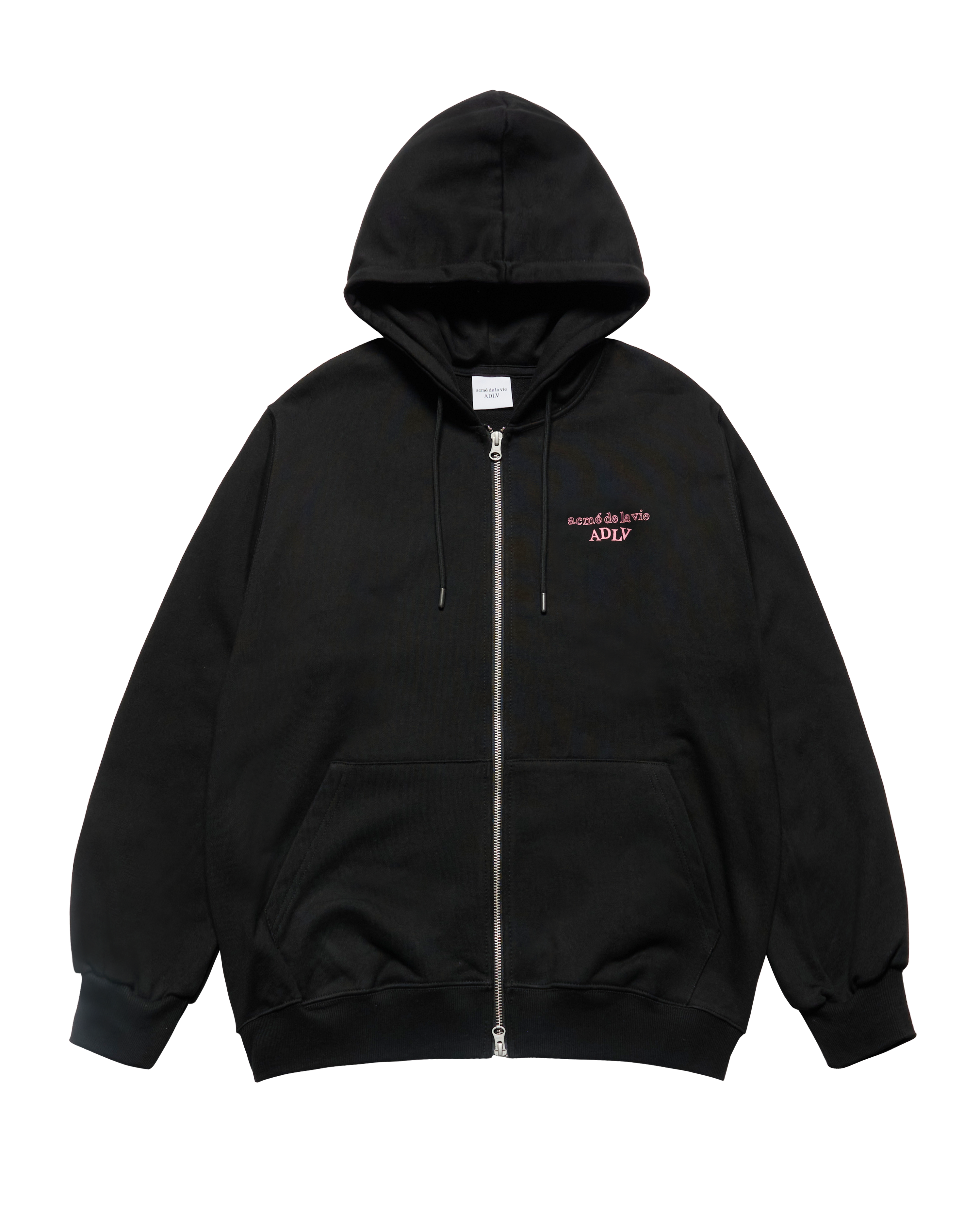 Áo hoodie kéo khóa SHAKE BASIC LOGO Đen