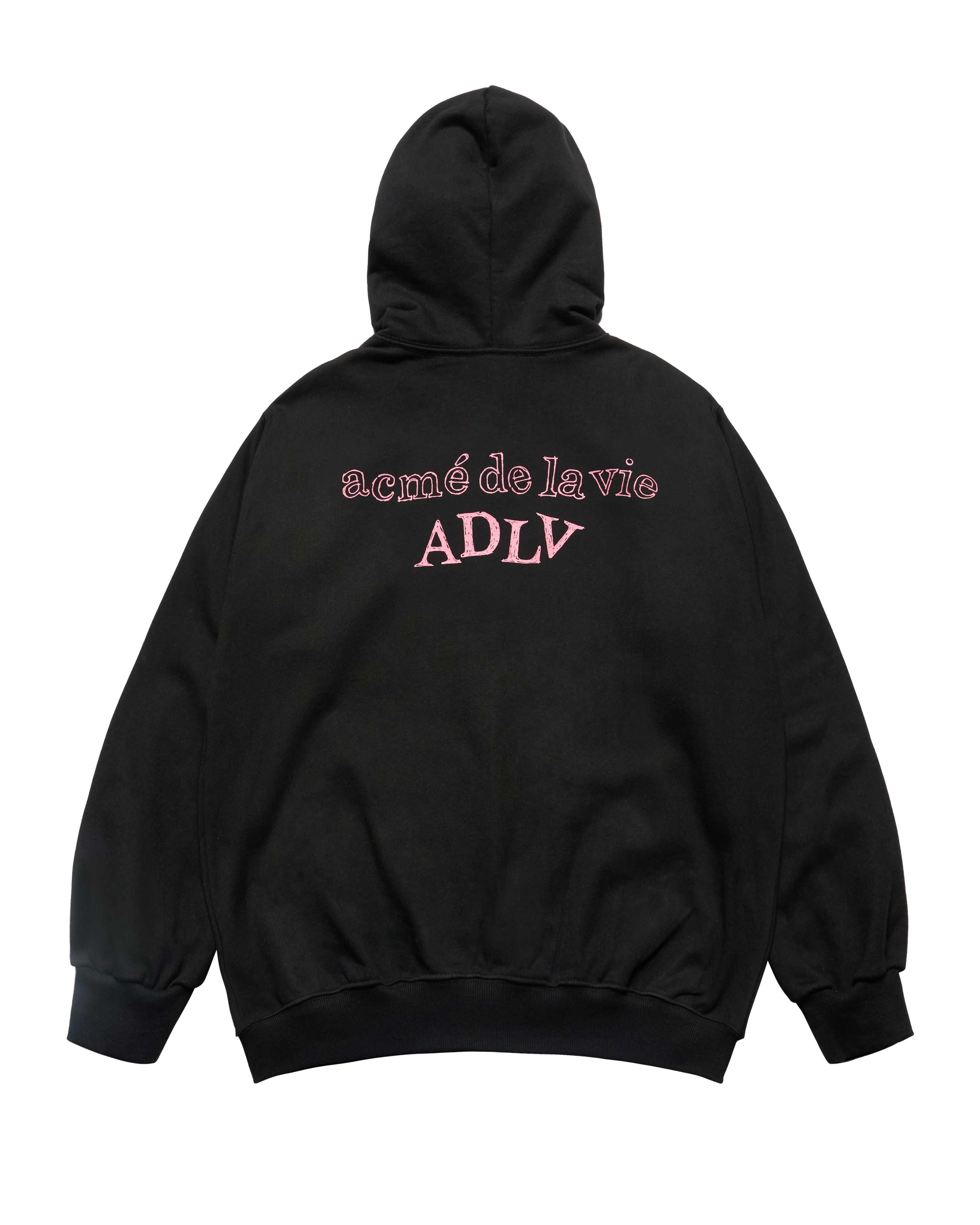 ADLV - Áo hoodie kéo khóa SHAKE BASIC LOGO Đen