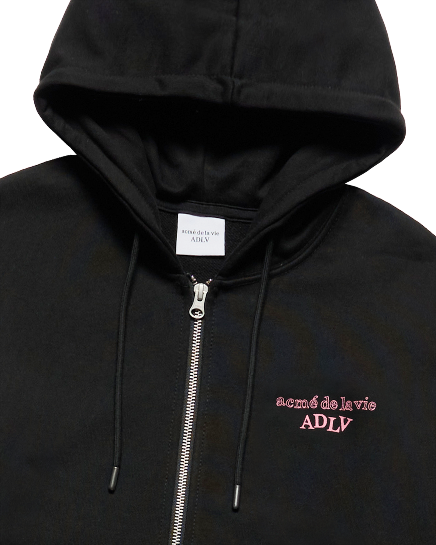 ADLV - Áo hoodie kéo khóa SHAKE BASIC LOGO Đen