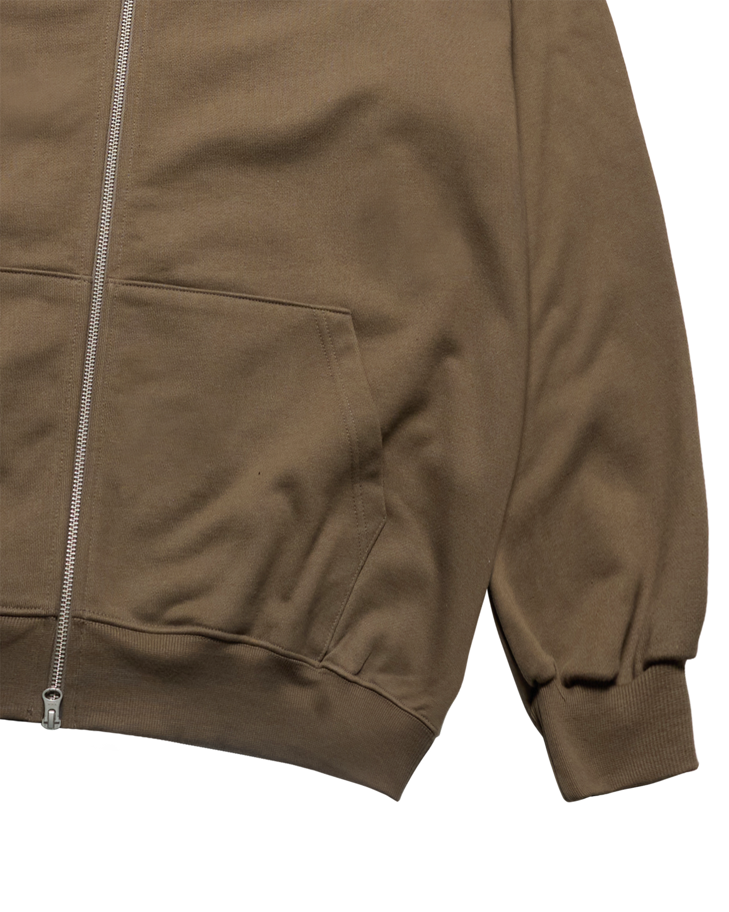 ADLV - Áo hoodie kéo khóa SHAKE BASIC LOGO Ca cao