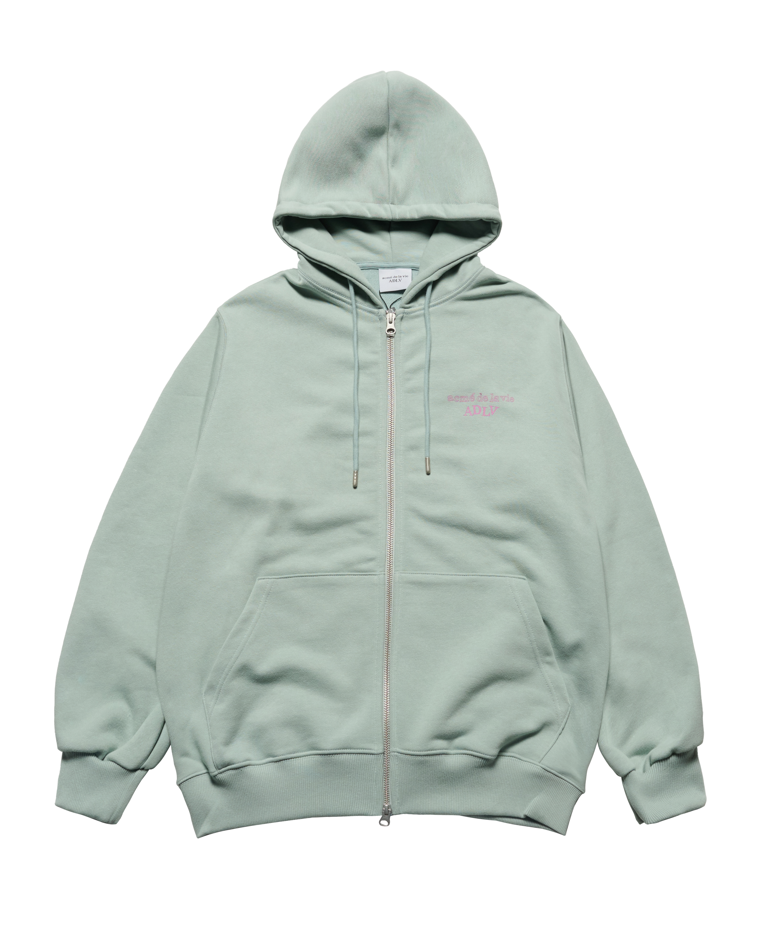 Áo hoodie kéo khóa SHAKE BASIC LOGO Xanh lá sáng