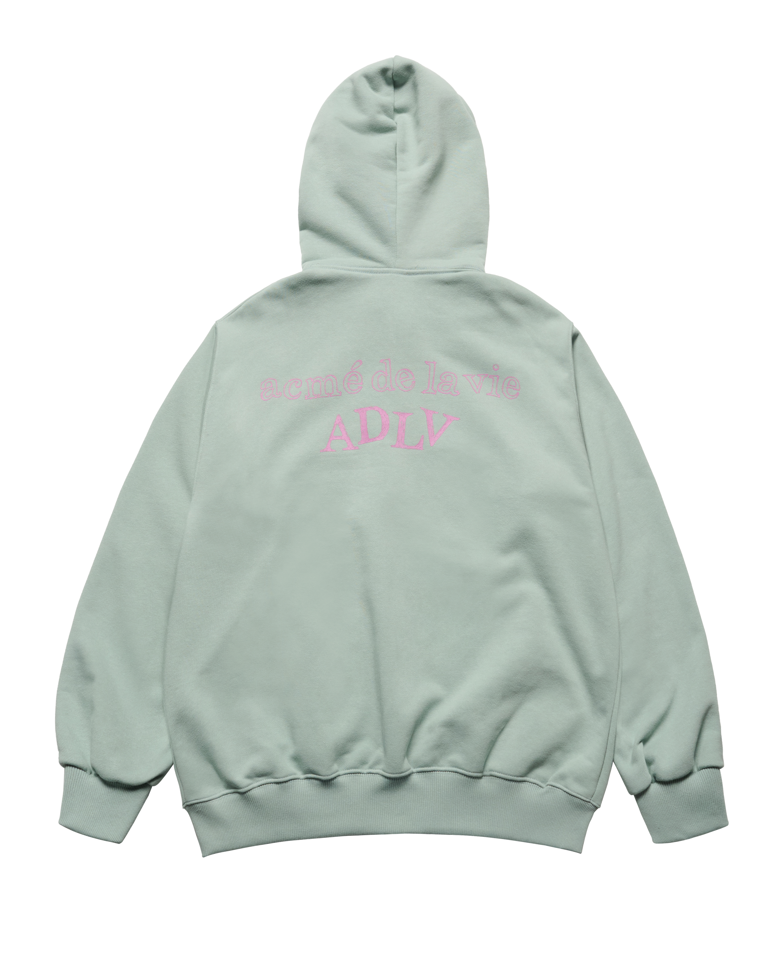 ADLV - Áo hoodie kéo khóa SHAKE BASIC LOGO Xanh lá sáng