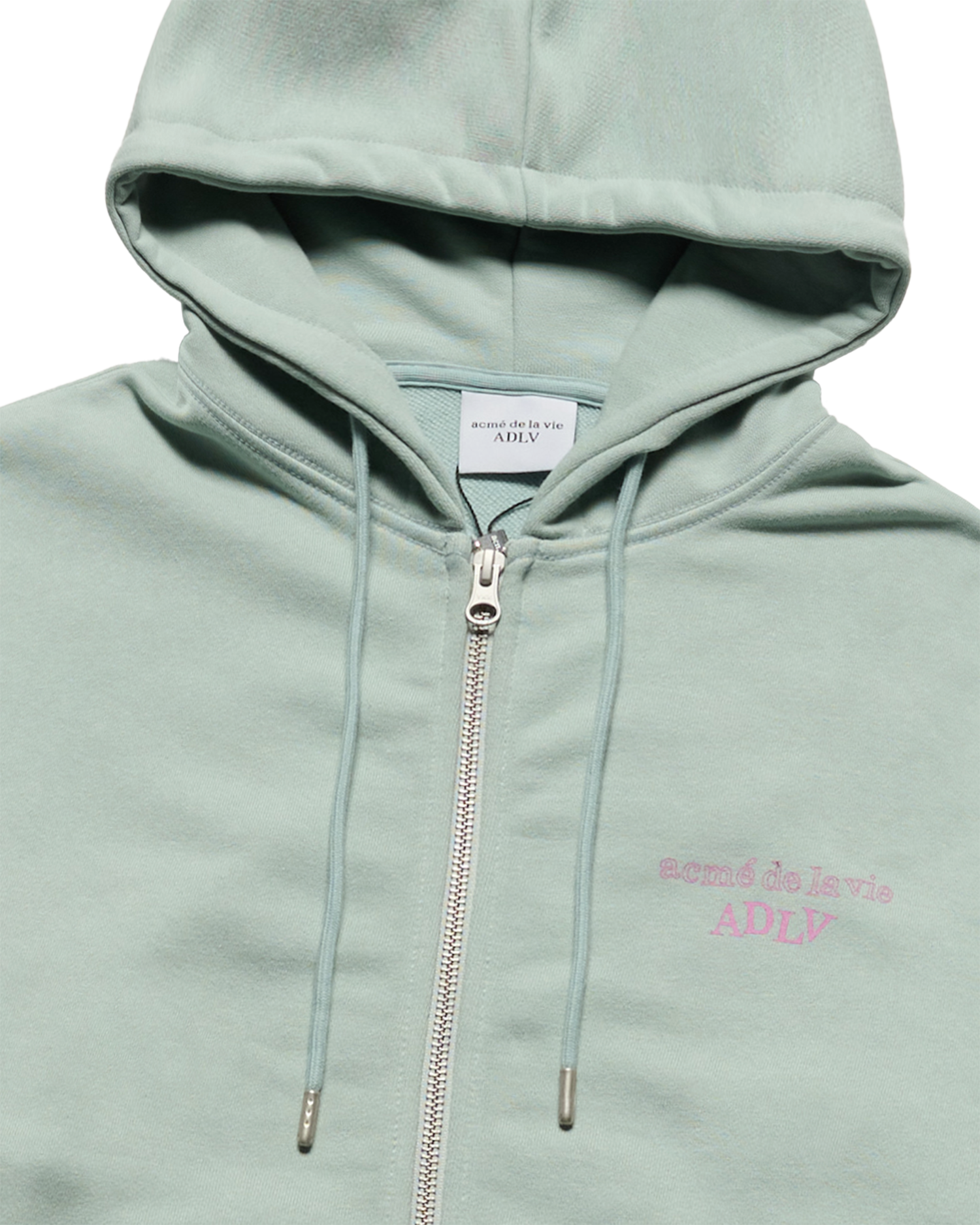 ADLV - Áo hoodie kéo khóa SHAKE BASIC LOGO Xanh lá sáng