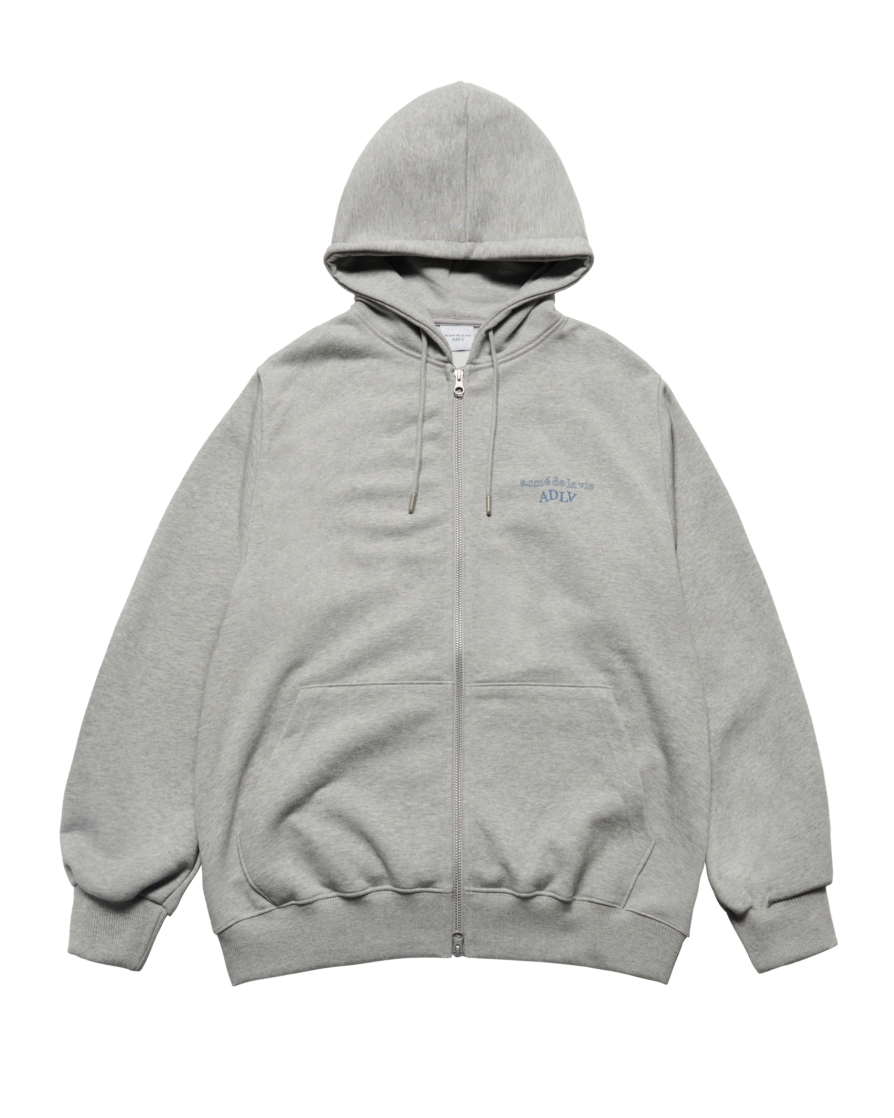Áo hoodie kéo khóa SHAKE BASIC LOGO Muối tiêu