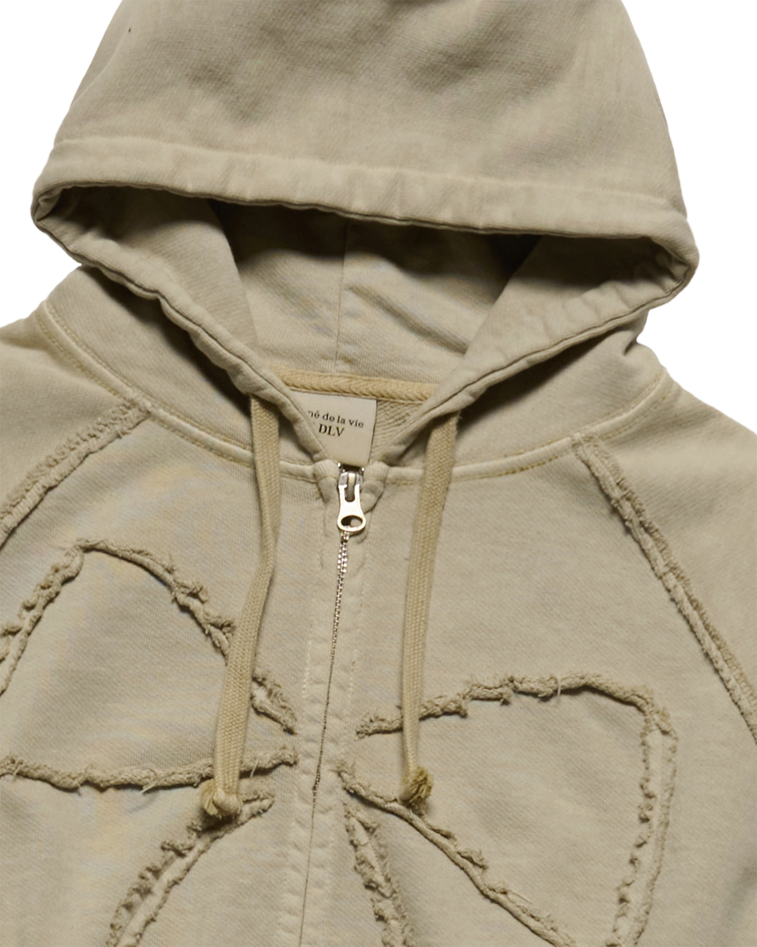 Áo hoodie kéo khóa WOMAN RIBBON APPLIQUE Be