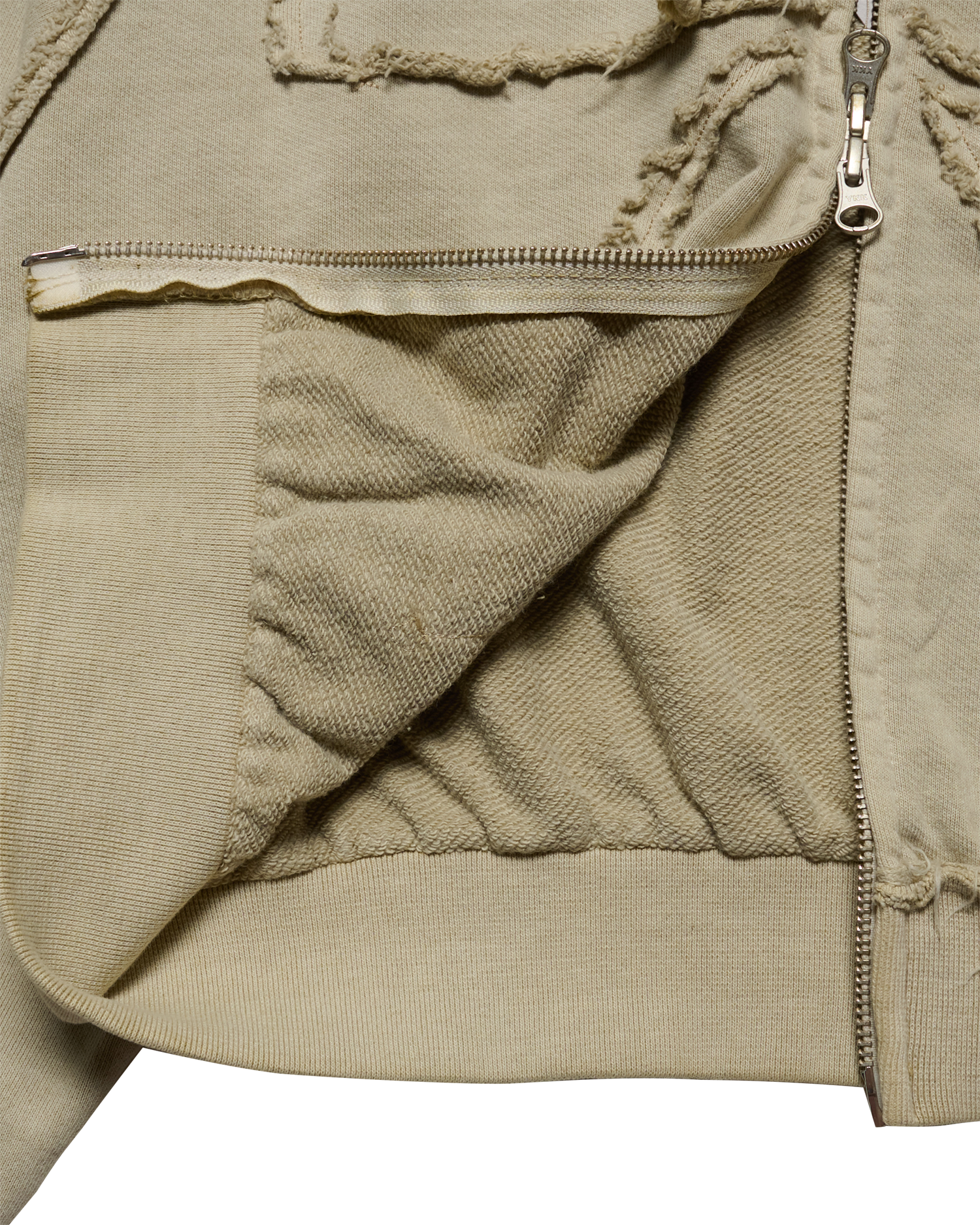 Áo hoodie kéo khóa WOMAN RIBBON APPLIQUE Be