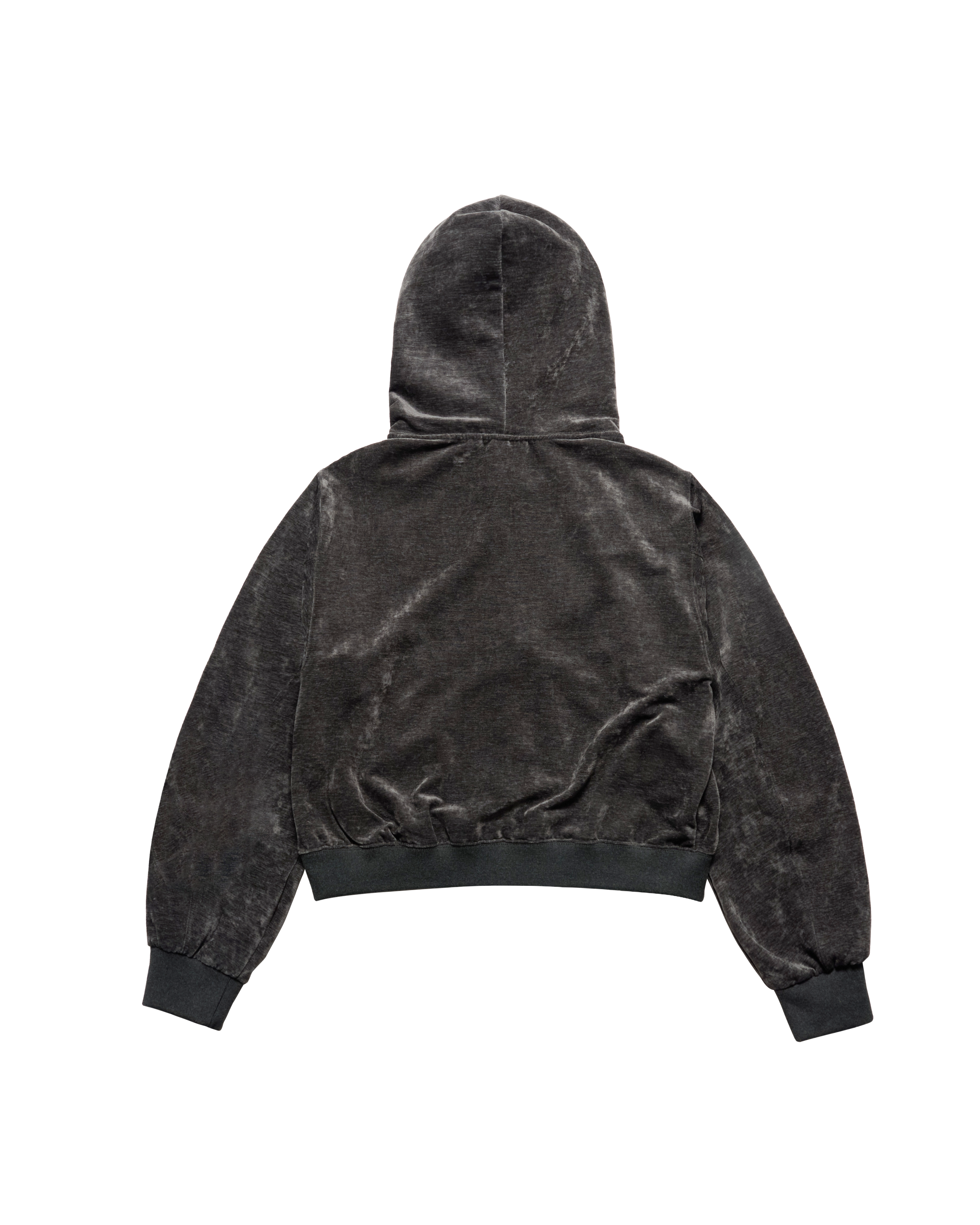 Áo hoodie kéo khóa WOMAN VELOUR Than chì
