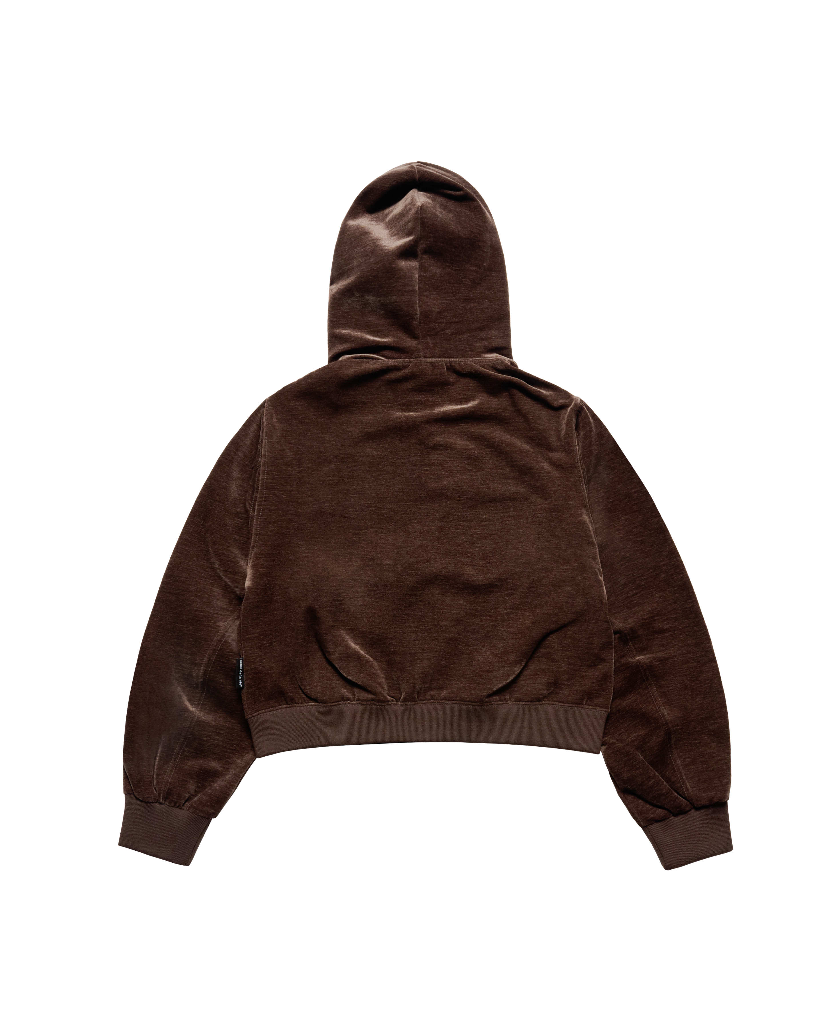 Áo hoodie kéo khóa WOMAN VELOUR Nâu đậm