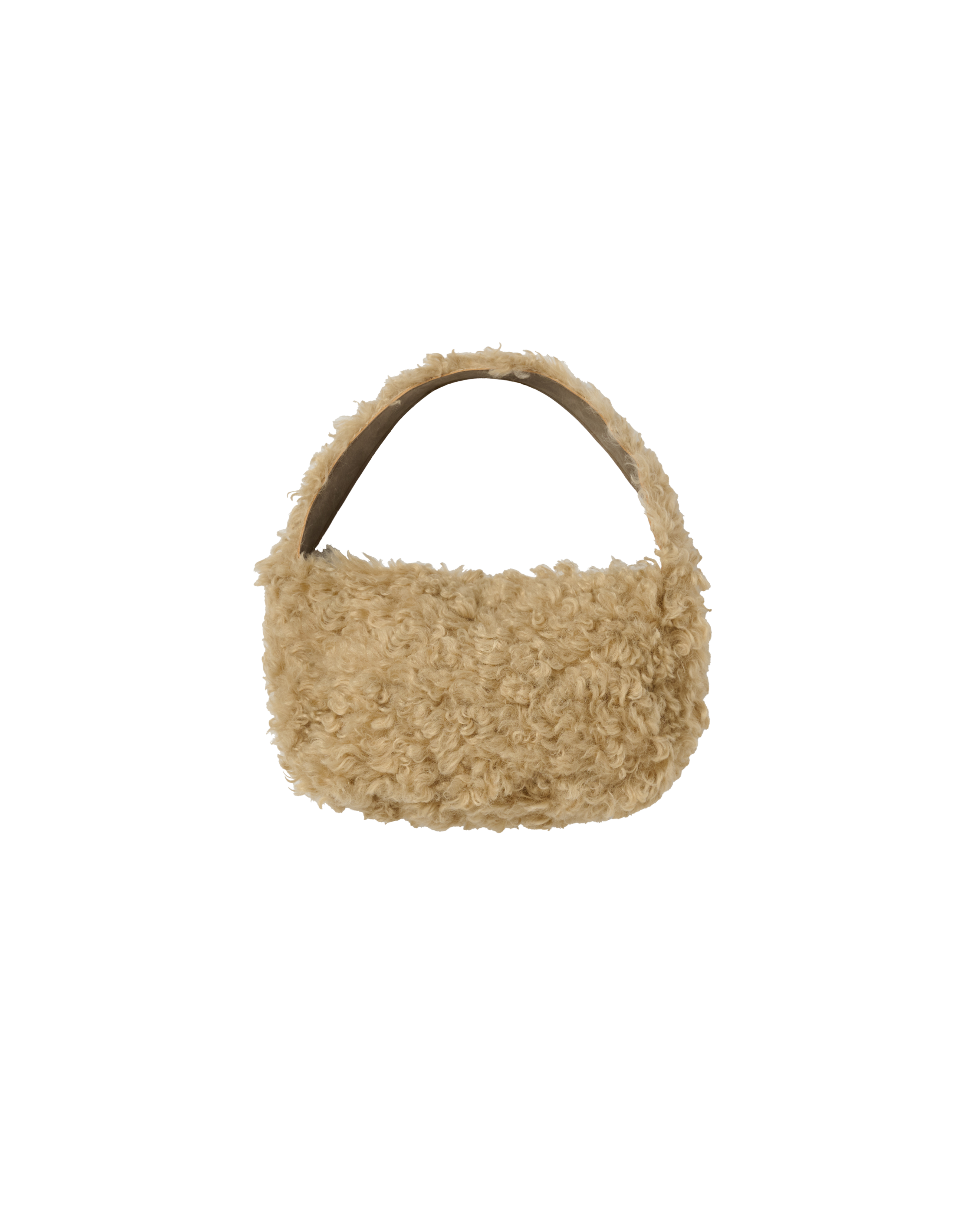 ADLV - Túi đeo vai RECYCLE SHEARLING MEDIUM Camel