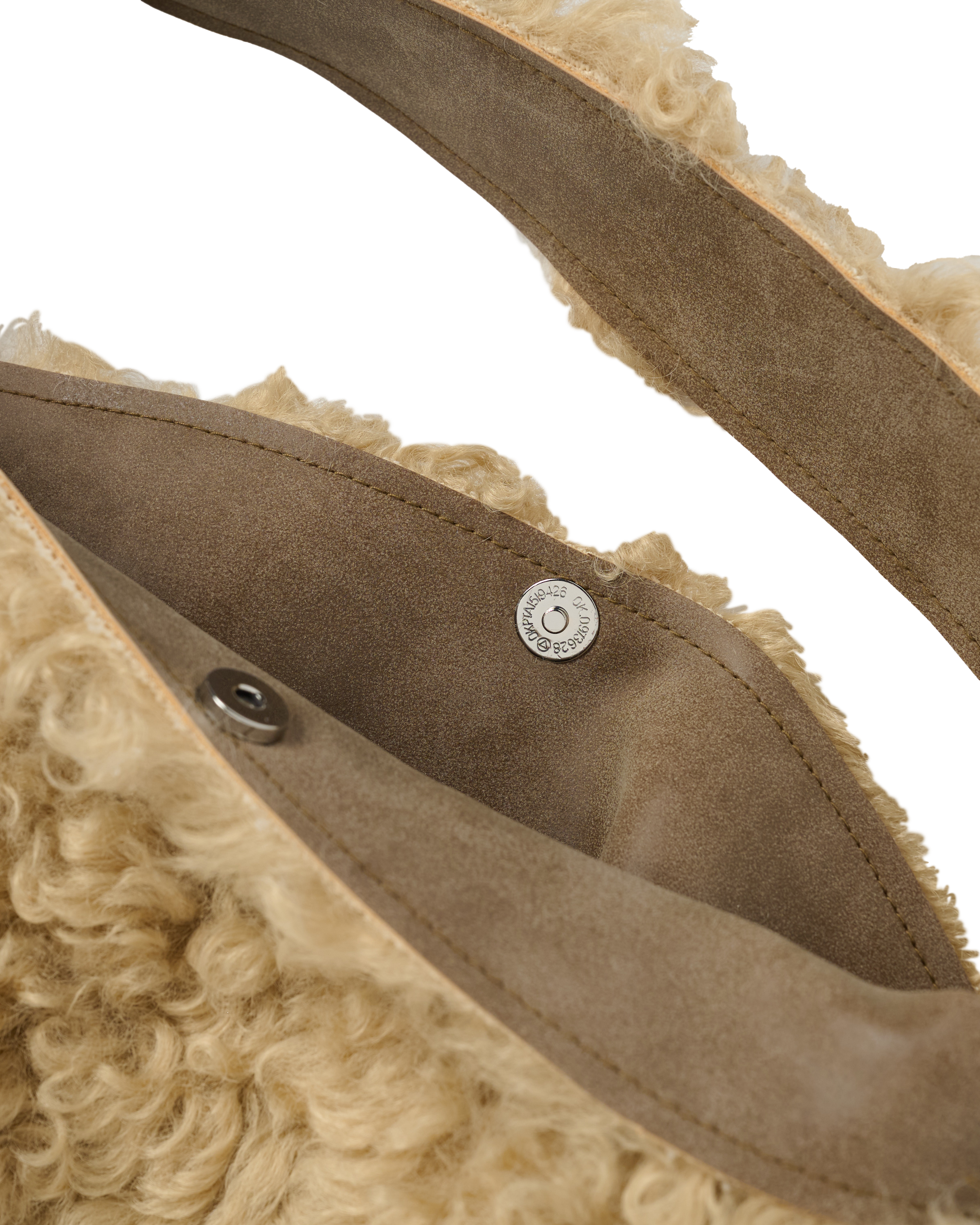 ADLV - Túi đeo vai RECYCLE SHEARLING MEDIUM Camel