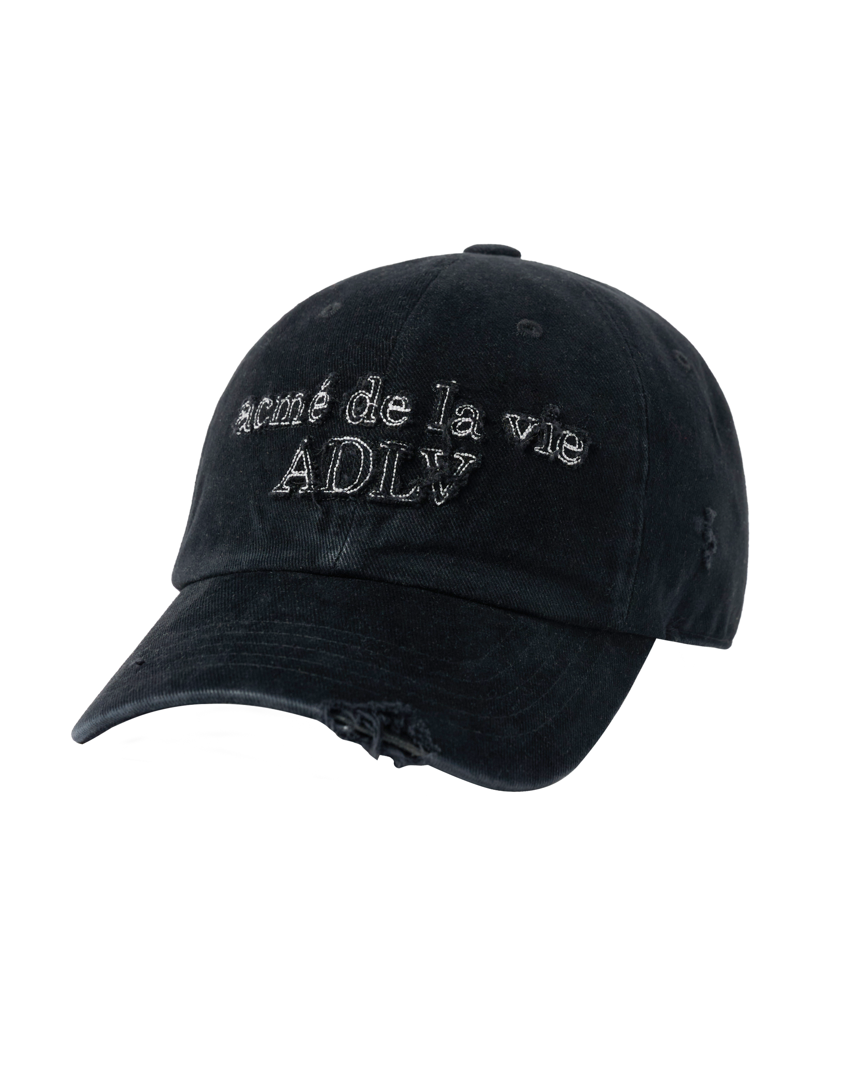ADLV - Mũ bóng chày FABRIC LOGO APPLIQUE Đen