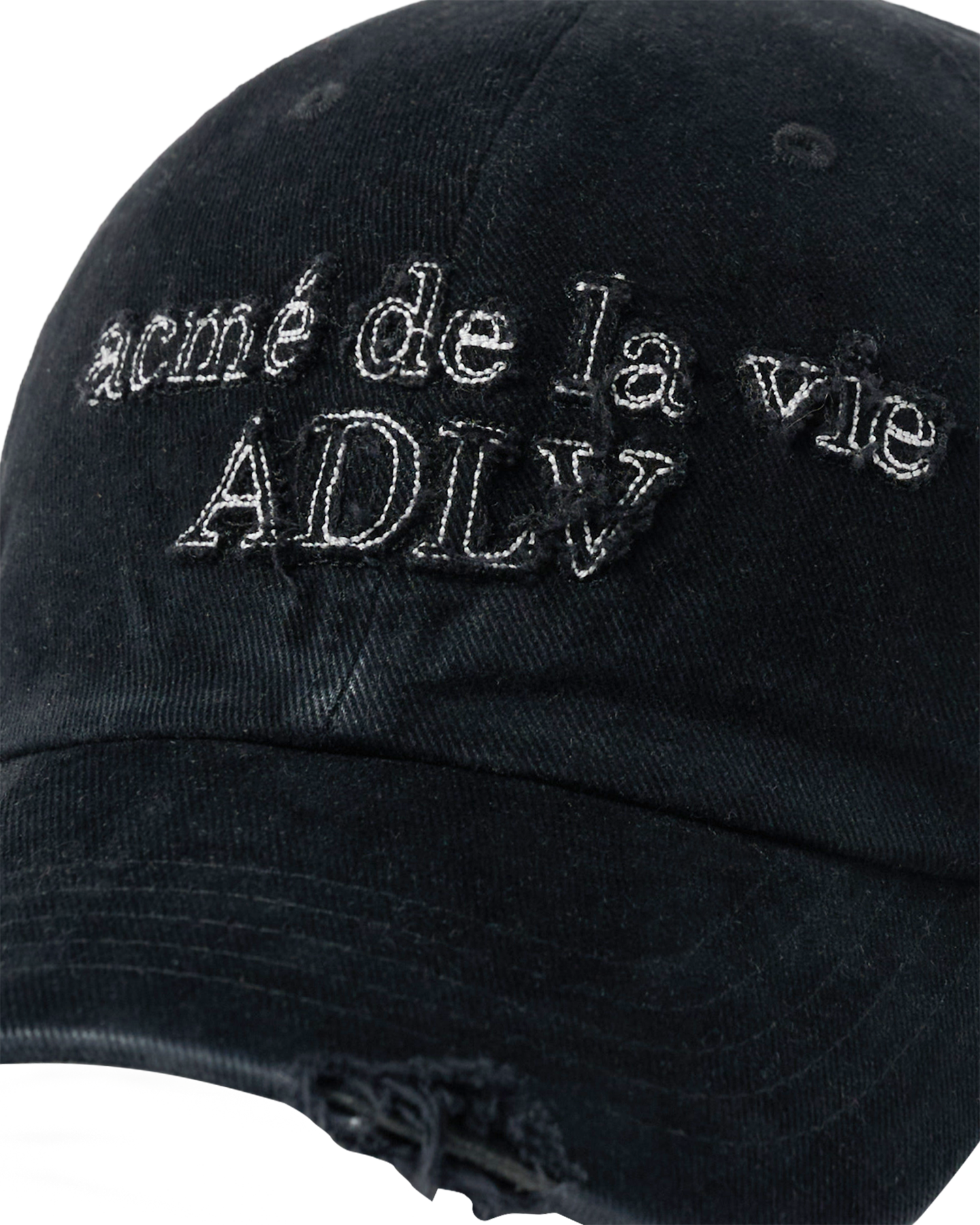 ADLV - Mũ bóng chày FABRIC LOGO APPLIQUE Đen
