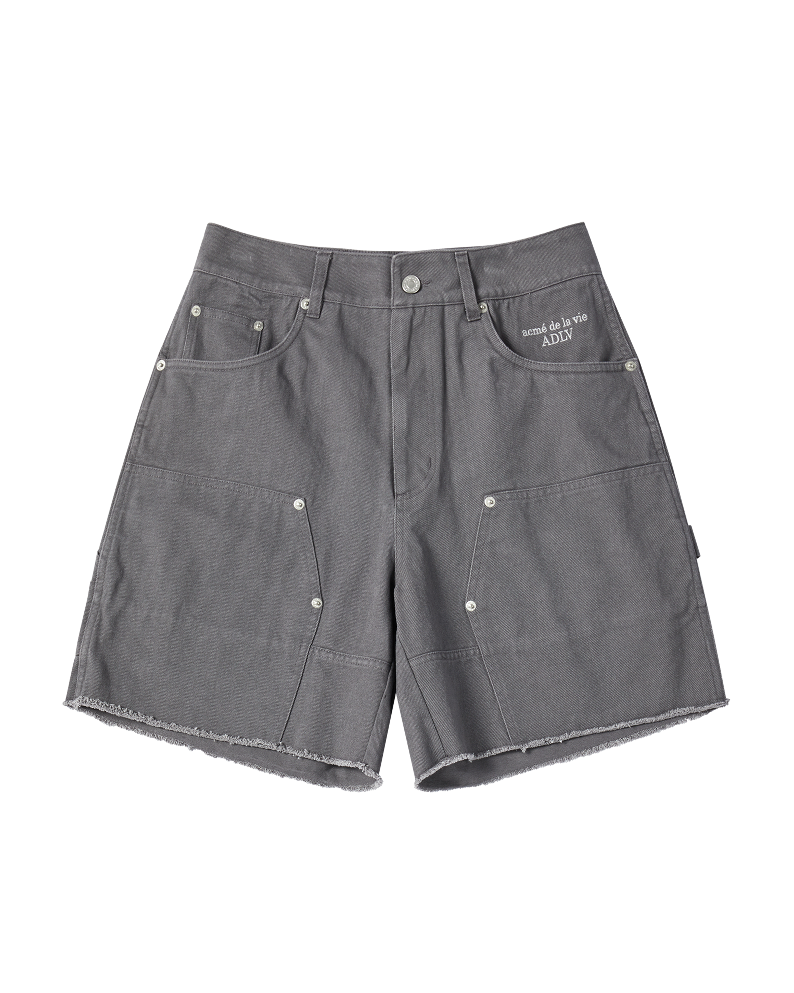 ADLV - Quần short DOUBLE KNEE DENIM Than chì
