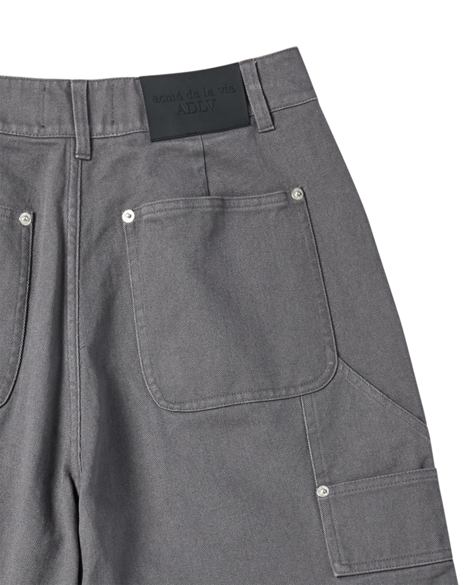 ADLV - Quần short DOUBLE KNEE DENIM Than chì