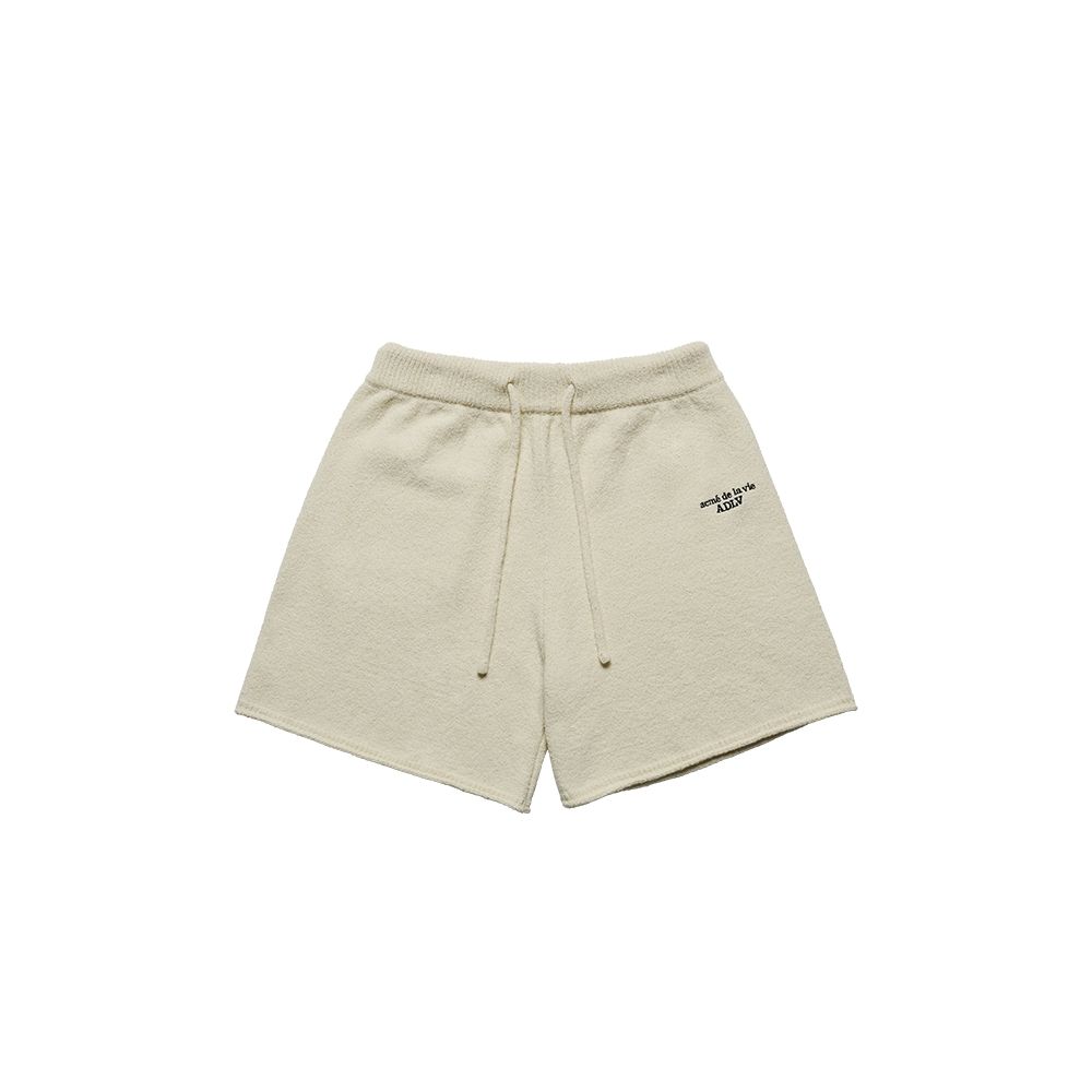 Quần short WOMAN BOUCLE KNIT Kem