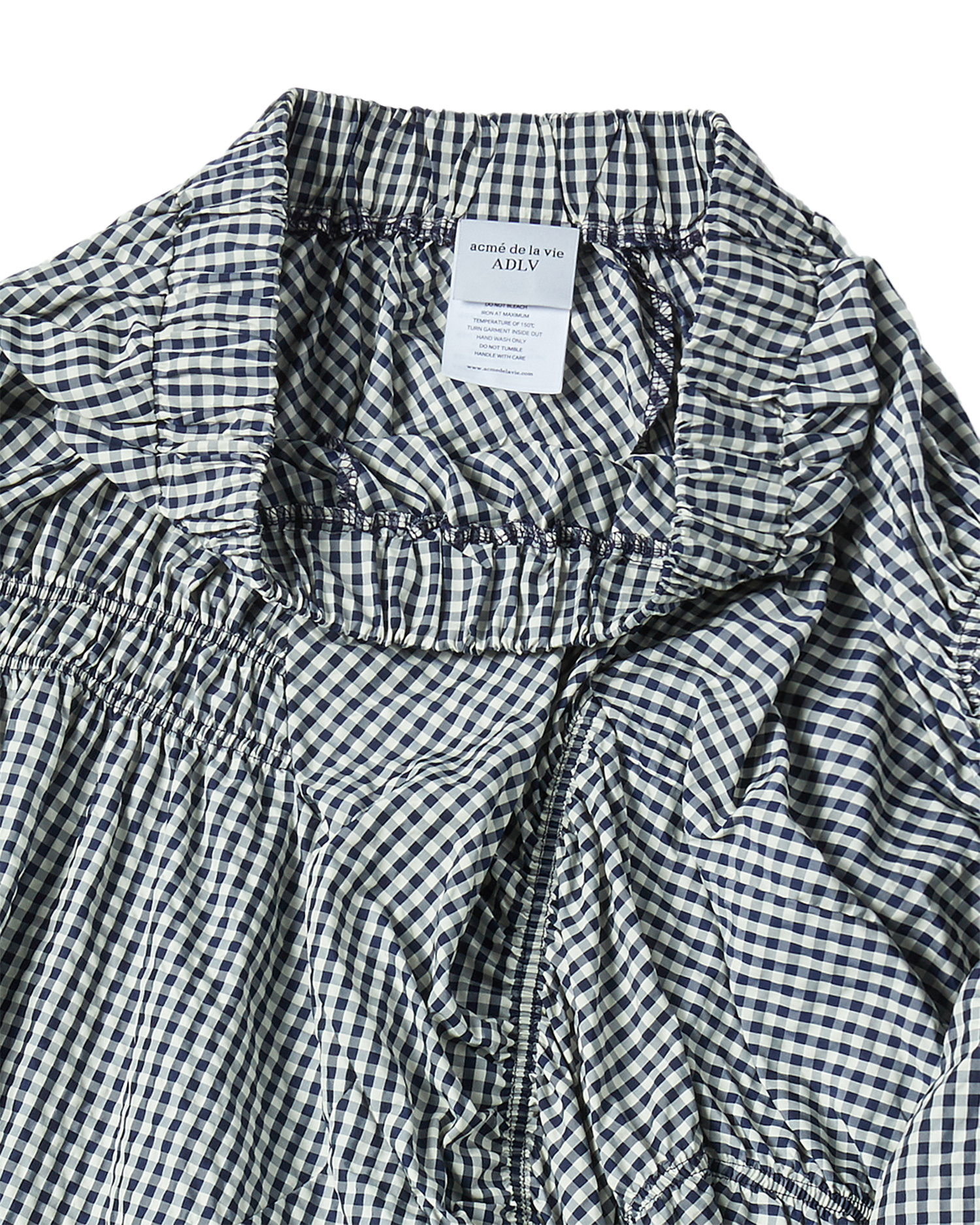Chân váy WOMAN CHECK SHIRRING Xanh dương