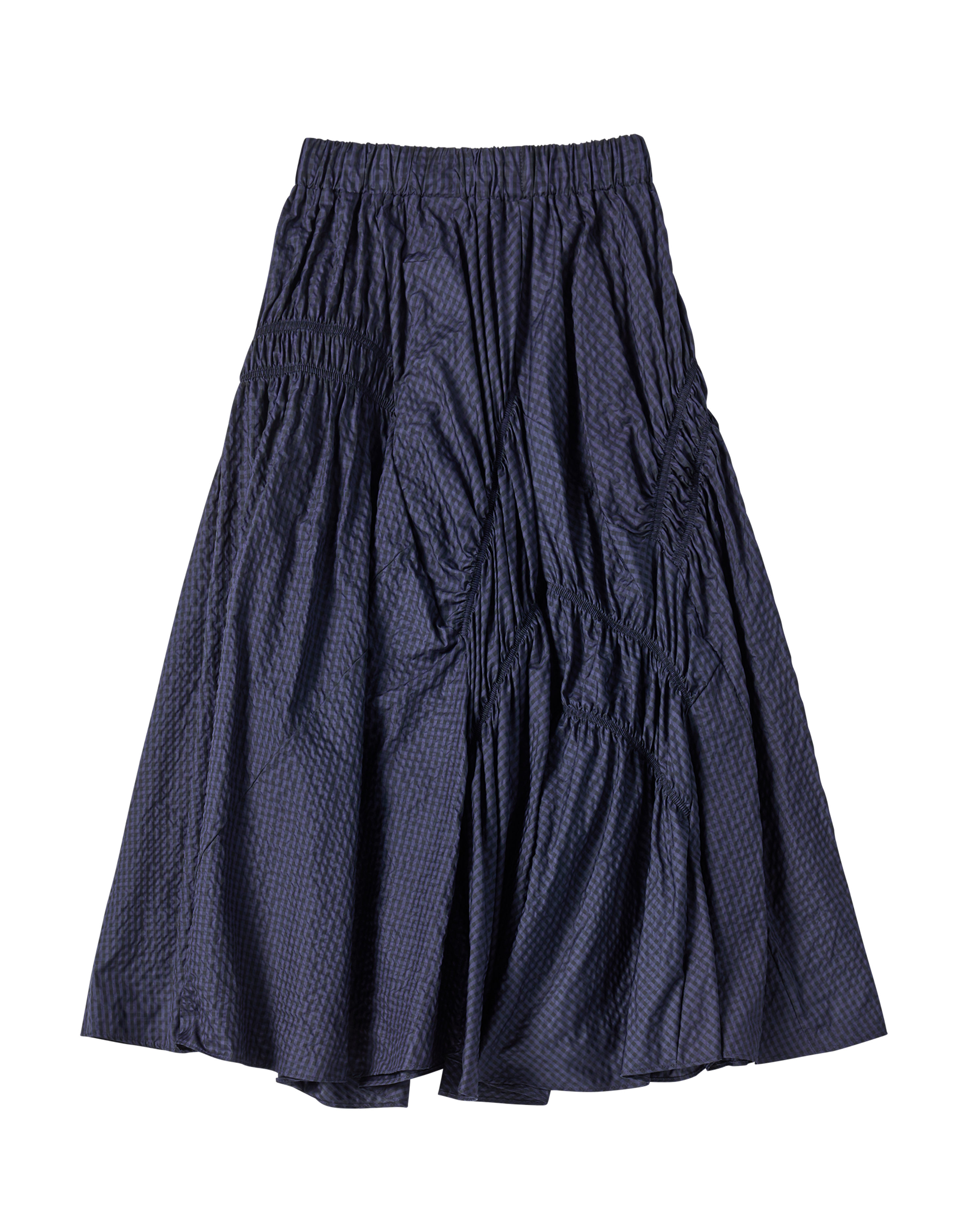 ADLV - Chân váy WOMAN CHECK SHIRRING Tím